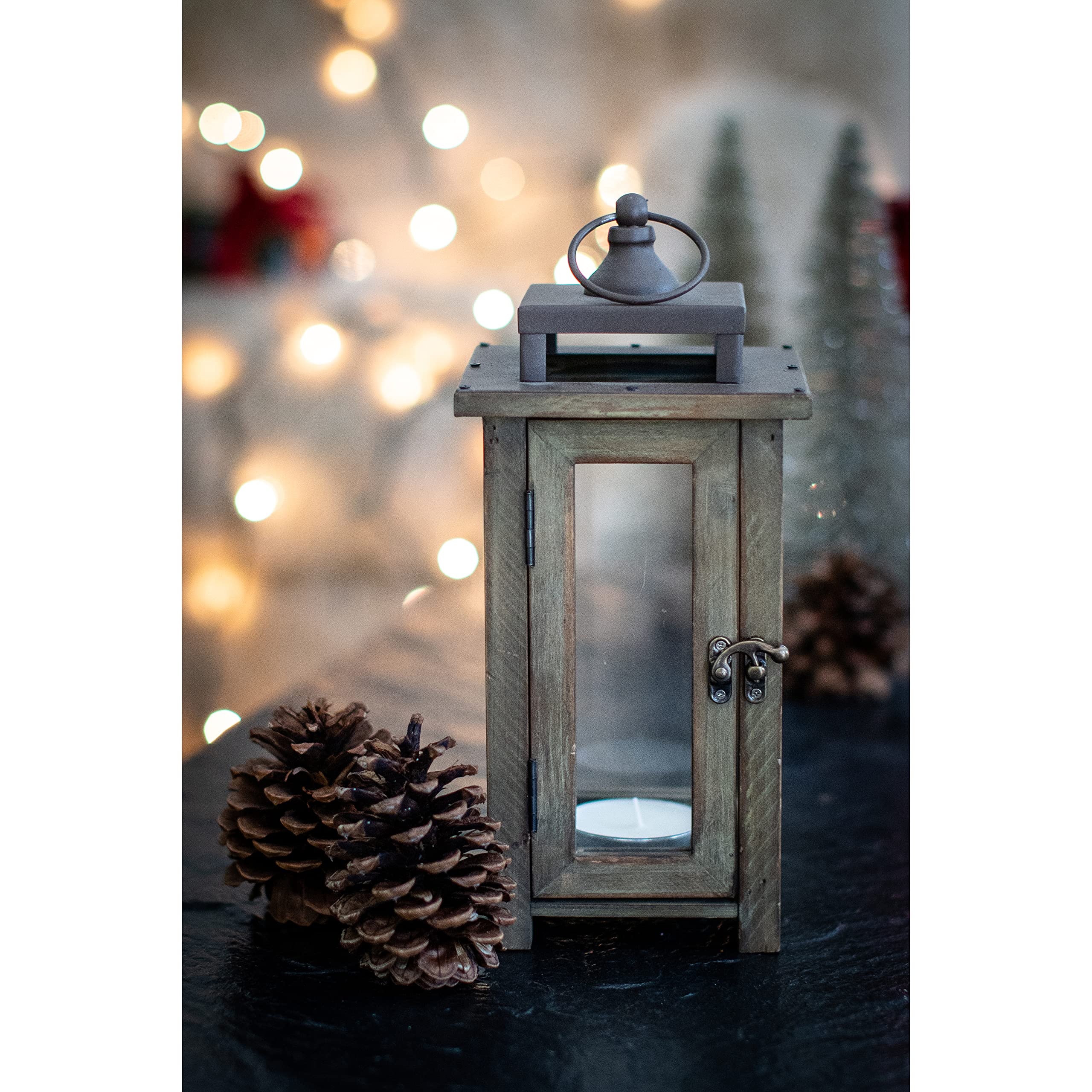 Stonebriar Decorative Wooden Candle Lantern, Use As Decoration for Birthday Parties, a Rustic Wedding Centerpiece, or Create a R