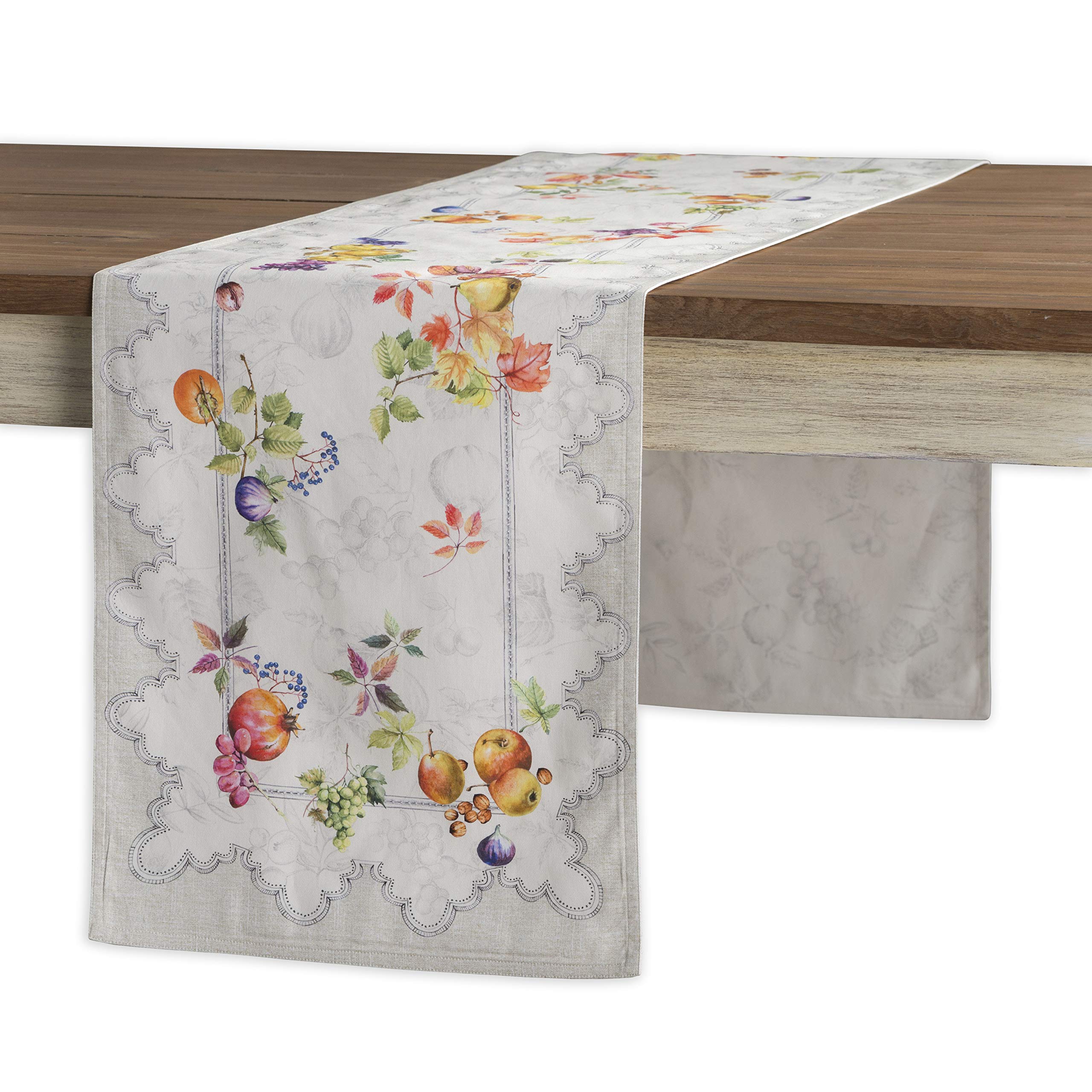 Maison D' Hermine Table Runner 100% Cotton 14.50Inch X 108Inch Decorative Table Runners, Dining, Kitchen, Parties & Camping, Fru