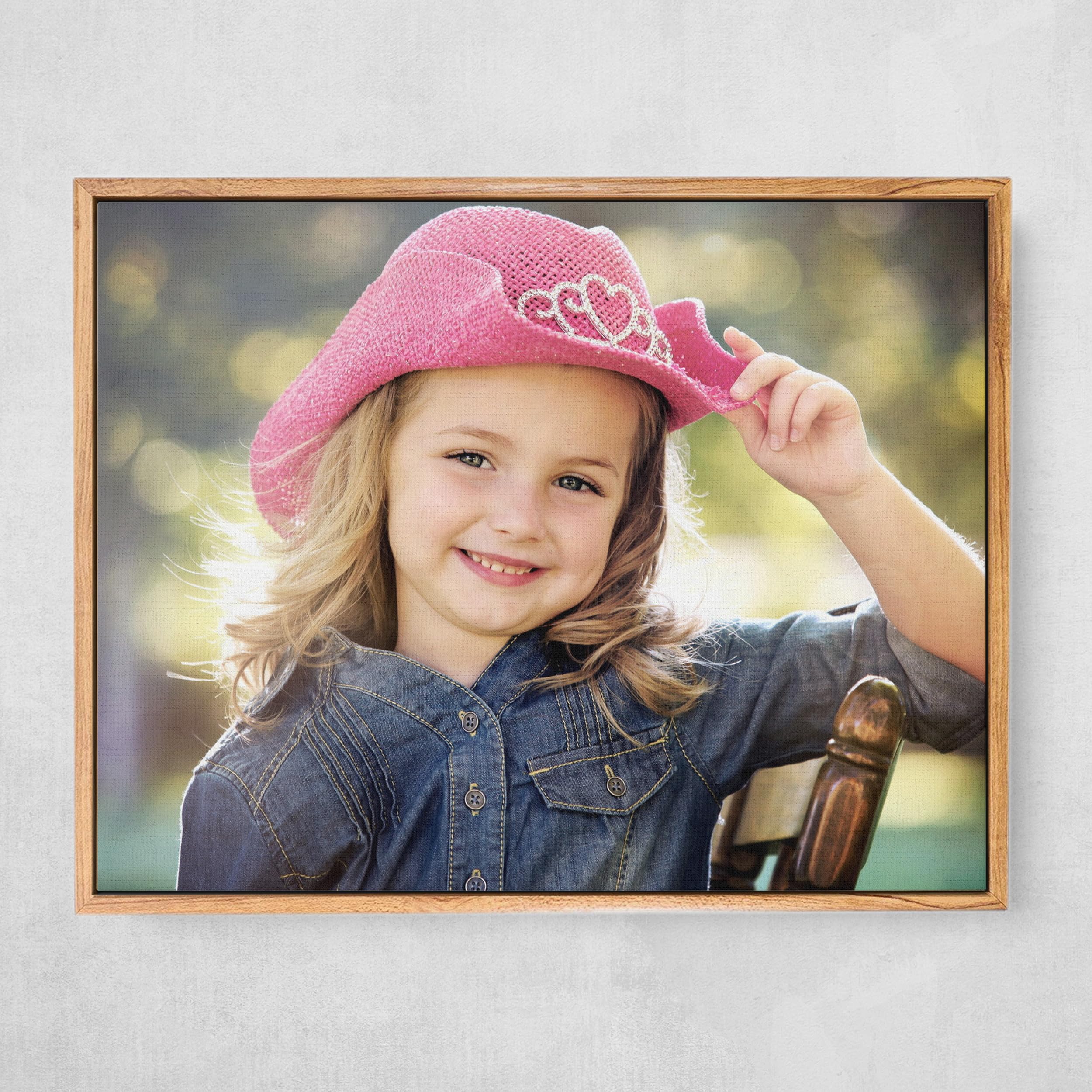 Personalized Custom Canvas Prints - Turn Photos into Stunning Framed Wall Art - Perfect for Home Decor  Gifts & Keepsakes - Variety of Sizes(Light Oak Floating Framed  18''X24'')