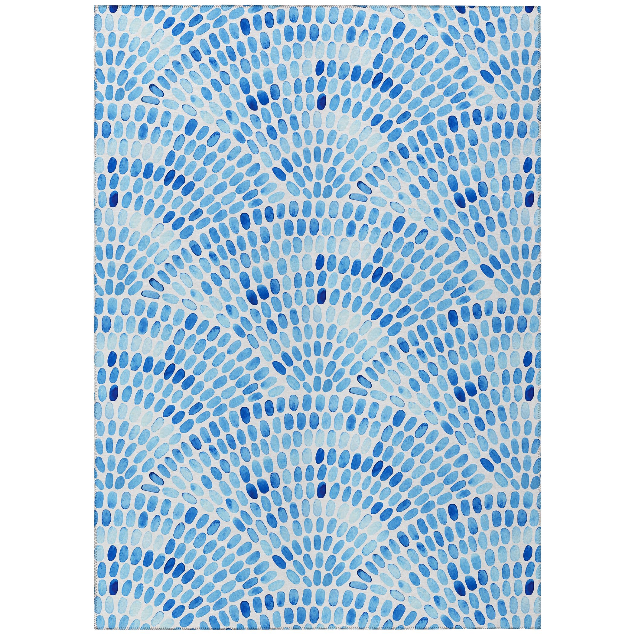 Addison Rugs Surfside ASR37 Blue 8 x 10 Indoor Outdoor Area Rug, Easy Clean, Machine Washable, Non Shedding, Bedroom, Living R