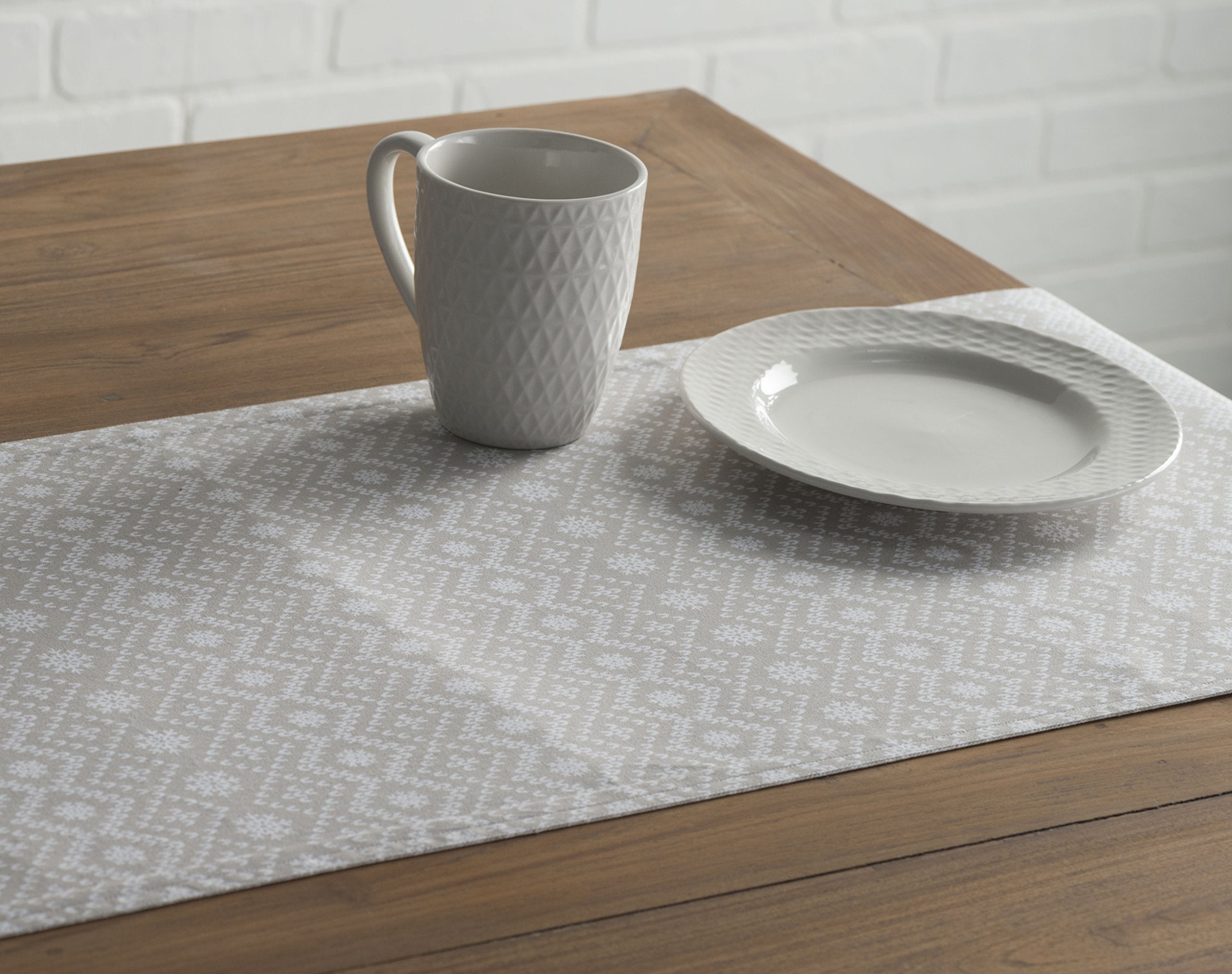 Maison D' Hermine Tablerunner 100% Cotton Table Runner Decorative Table Runners, Home, Wedding & Camping, Cozy Christmas (Double