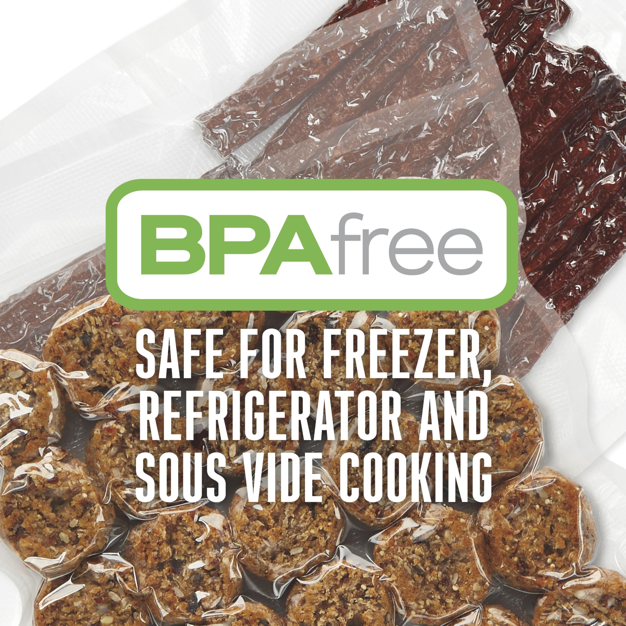 Weston Vacuum Sealer Bags, 2 Ply 3Mm Thick, For Nutrifresh, Foodsaver & Other Heat-Seal Systems, For Meal Prep And Sous Vide, Bp