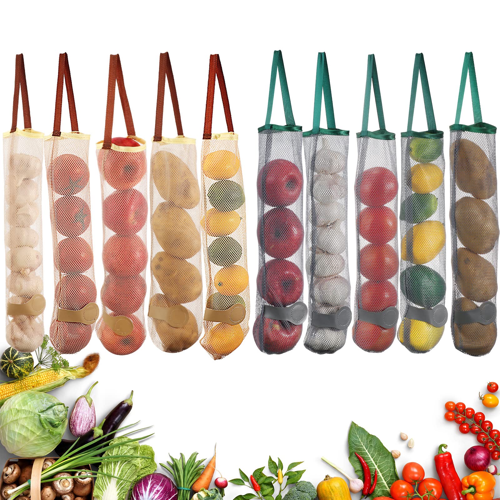 Shappy 10 Pack Hanging Mesh Storage Bags