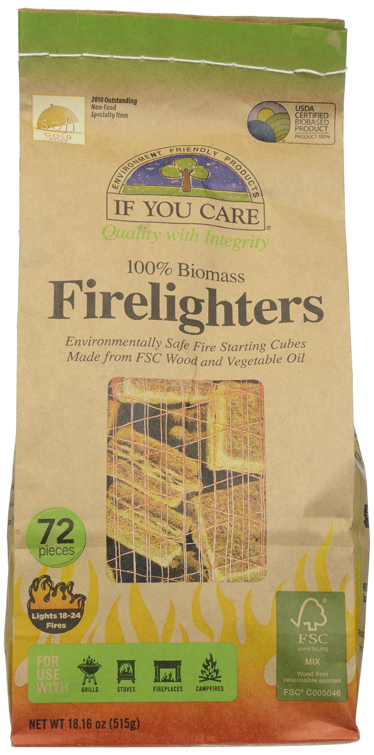 If You Care - Firelighters Wood Starting Cubes - 72 Piece(S)