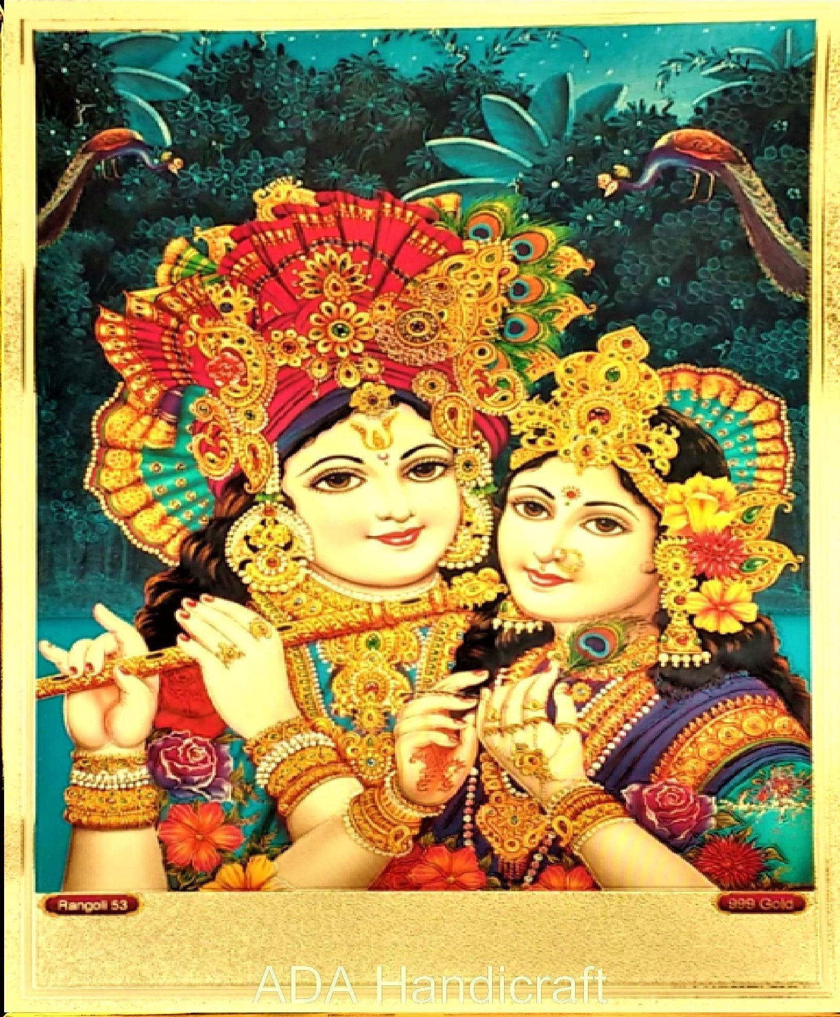 Ada Handicraft Hindu Lord Goddess God Photo For Pooja And Wall/Hindu Bhagwan Devi Devta Photo/God Poster (Pack Of Two)