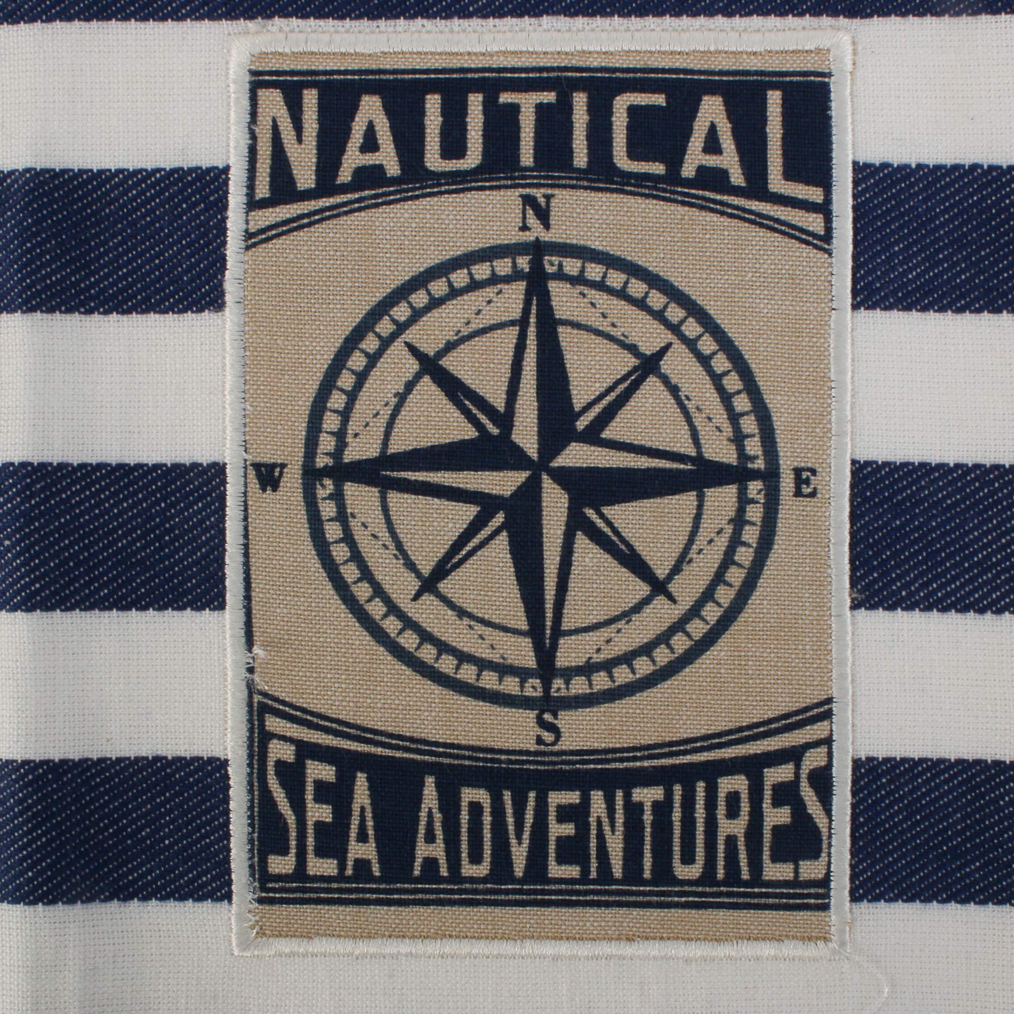 Dii Maritime Collection Kitchen Dishtowel Set, 18X28, Anchor Stripes, 3 Piece