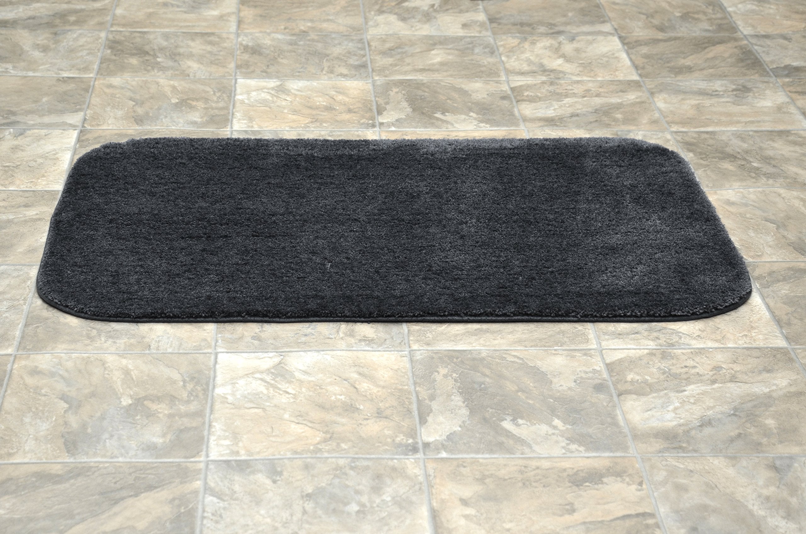 Garland Rug Traditional Bath Rug, 24-Inch By 40-Inch, Dark Gray