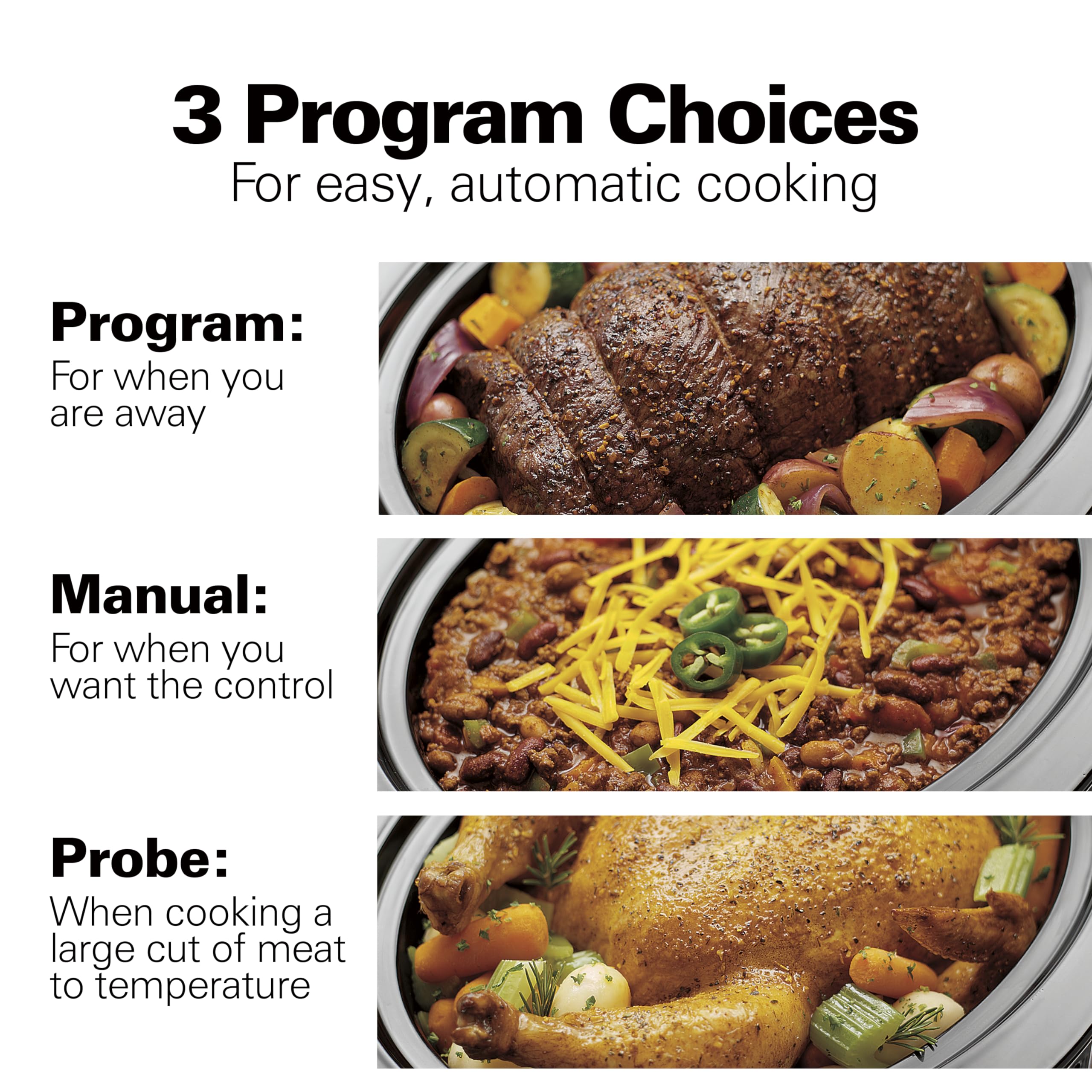 Hamilton Beach Portable 6 Quart Set & Forget Digital Programmable Slow Cooker Lock, Dishwasher Safe Crock & Lid, Temperature Pro