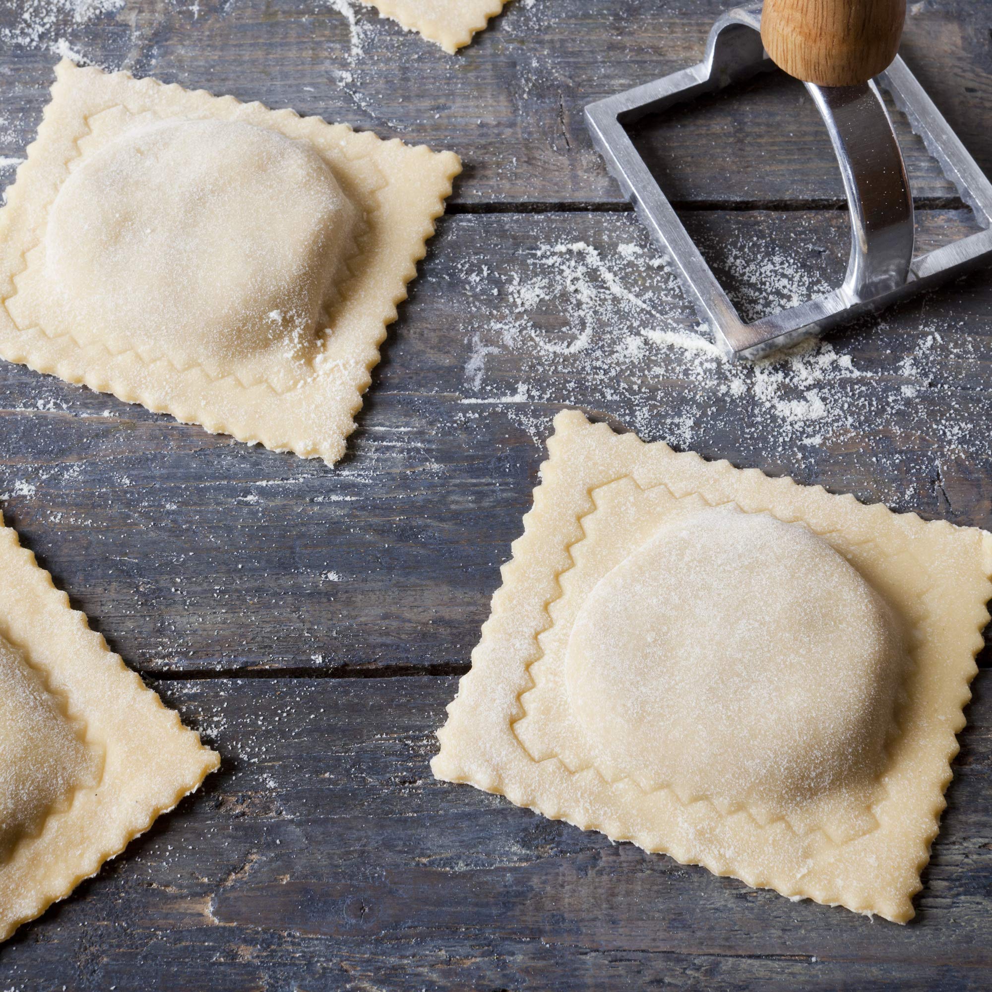 Fox Run 57670 Ravioli Cutter Stamps, Round & Square, Set Of 2 , 2.75 X 4.75 X 5.75 Inches