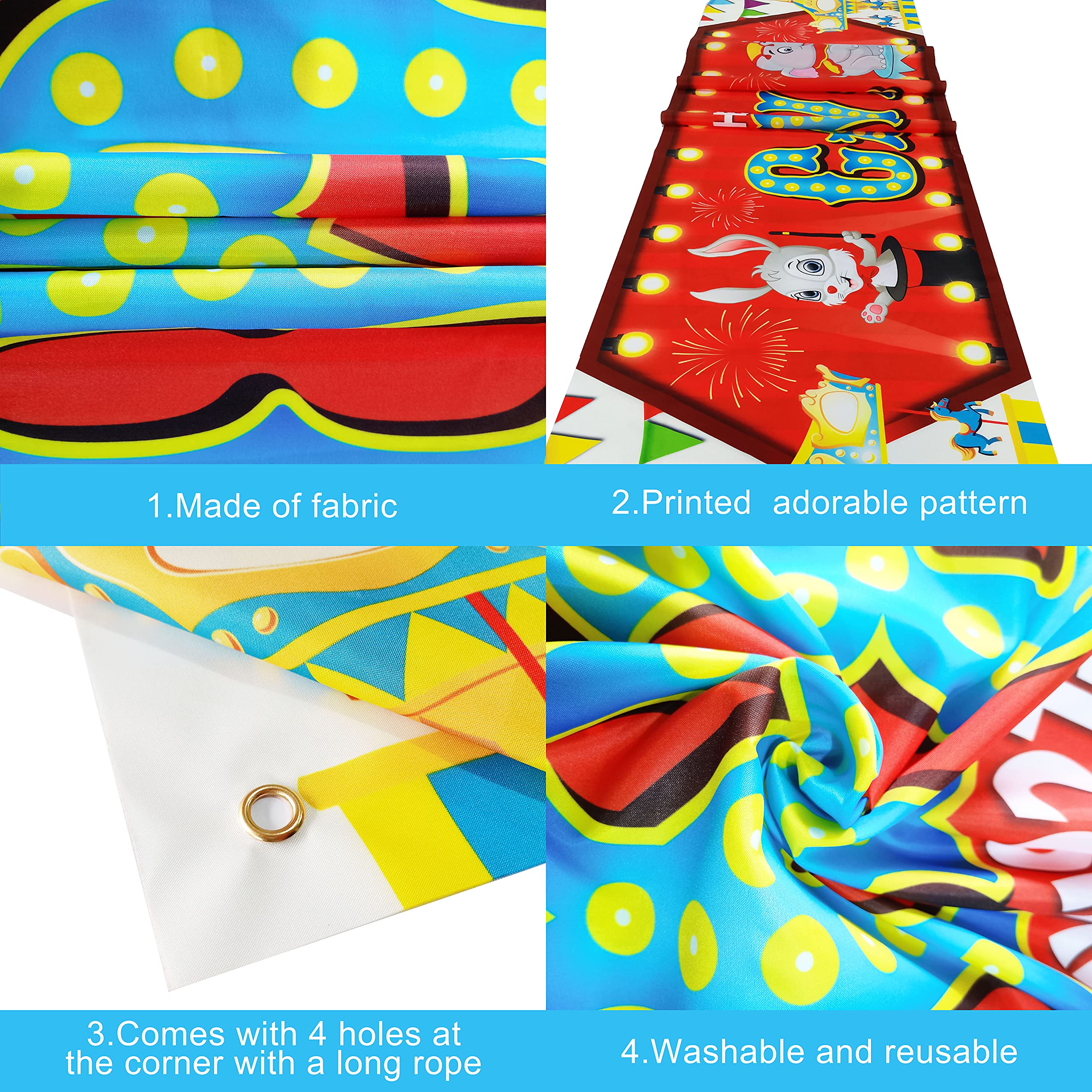 Katchon, Xtralarge Welcome To The Carnival Banner - 120X20 Inch | Carnival Theme Party Decorations | Circus Theme Party Decorati