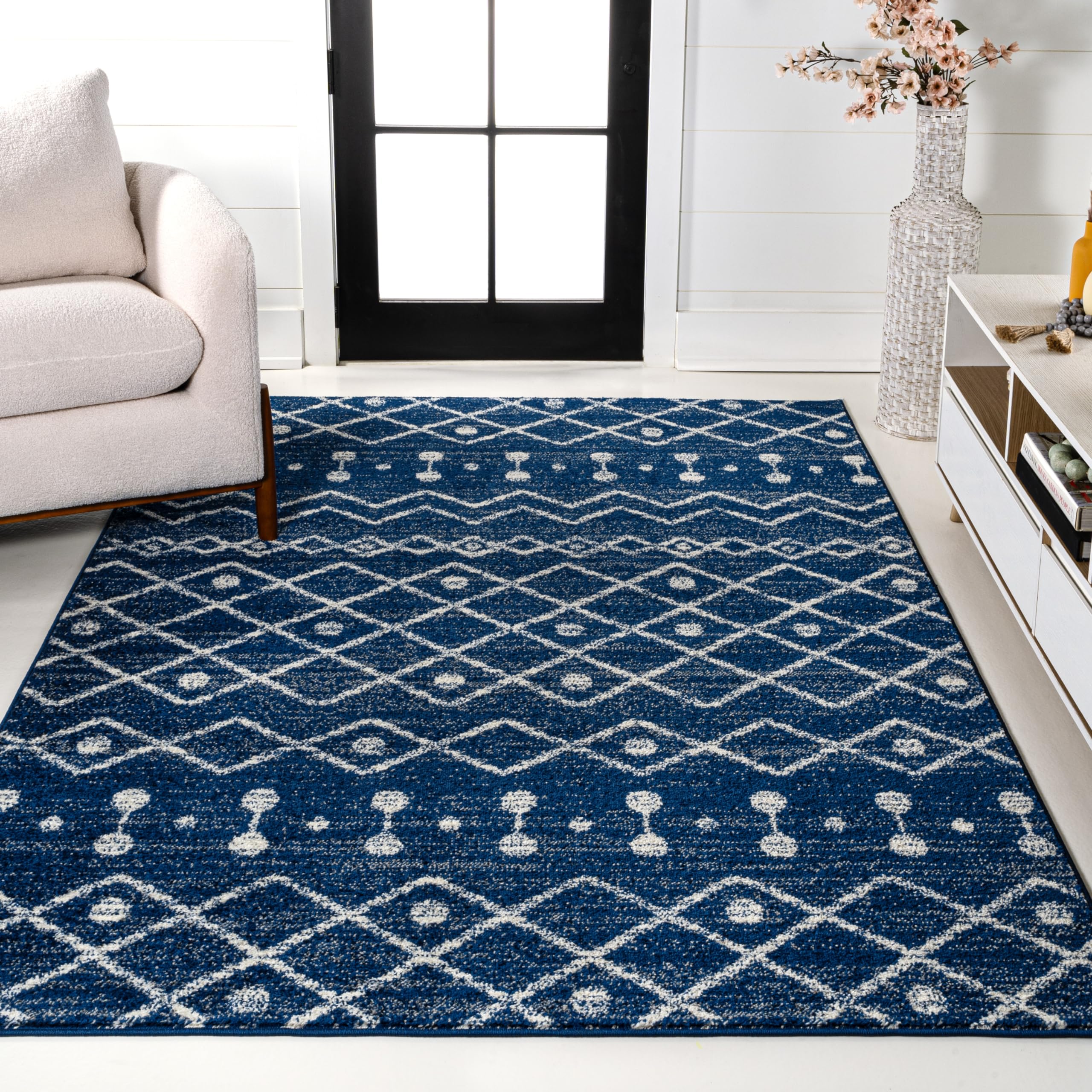 JONATHAN Y MOH208G-3 Aksil Moroccan Beni Souk Area Rug, Bohemian, Scandinavian, Minimalistic, Transitional, Rustic for Living Ro