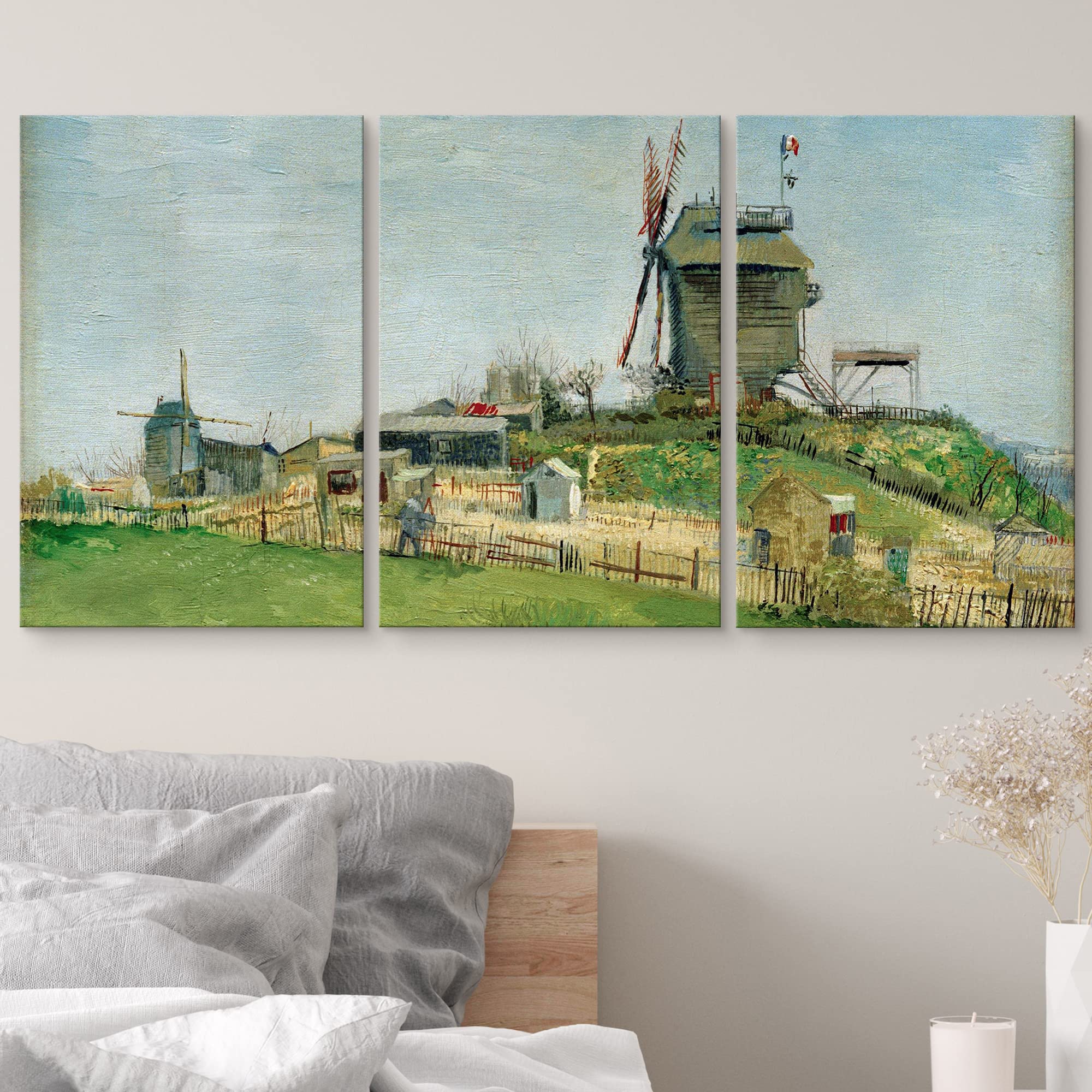 Wall26 Canvas Print Wall Art Set Le Moulin De La Galette Vincent Van Gogh Classical Illustrations Fine Art Decorative Historic V