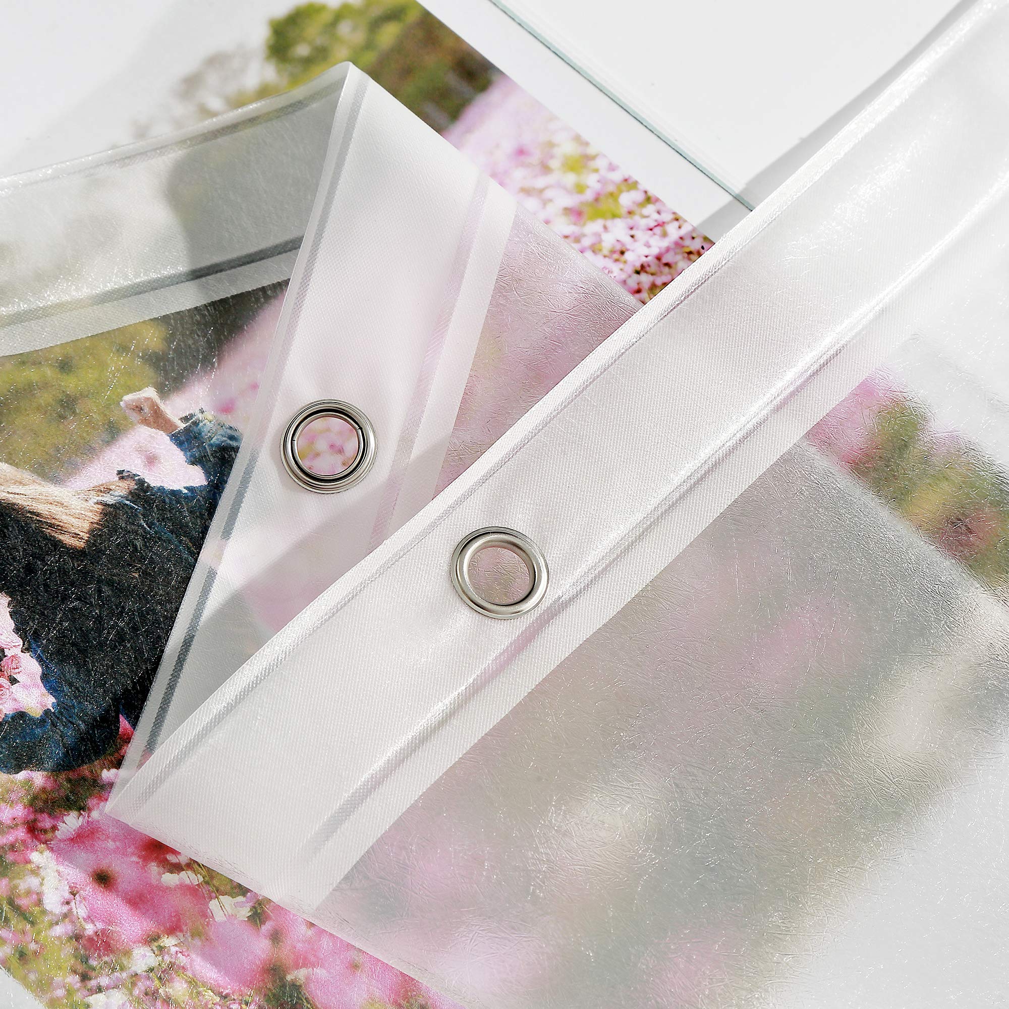 Aoohome 72X72 Shower Curtain Liner - 8G Eva Heavy Duty Frosted Bathroom Plastic Shower Liner With Rustproof Metal Grommets And 5