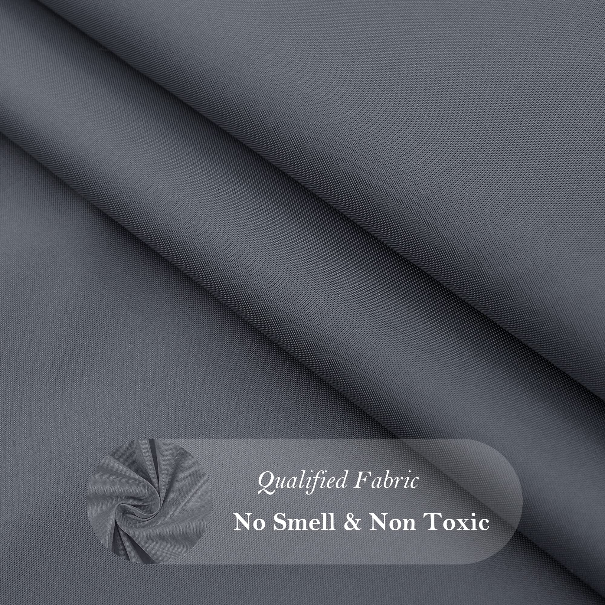 AooHome Stall Shower Curtain 36 Width x 72 Height Inch  Solid Fabric Bathroom Curtain for Hotel with Hooks  Waterproof  Dark Grey