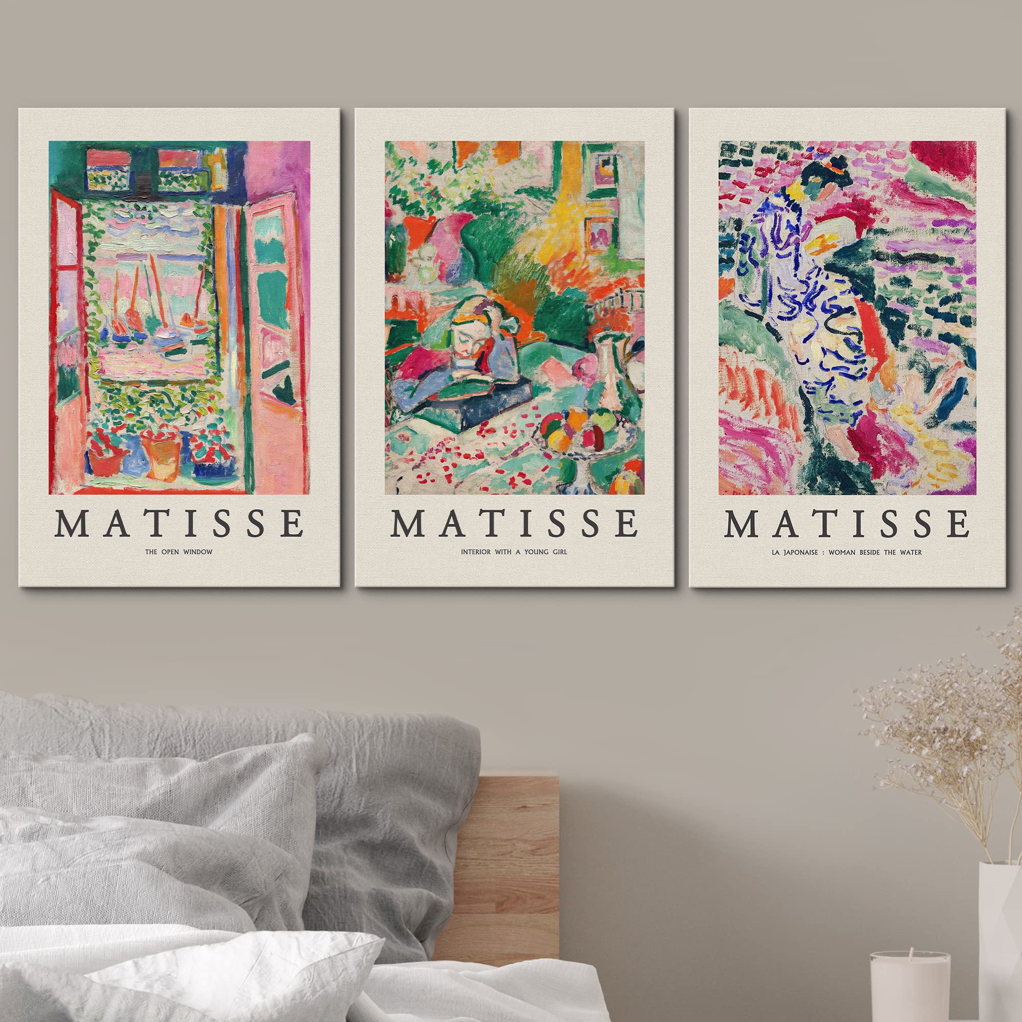 Wall26 Canvas Wall Art Print Set French Floral Rainbow Landscapes Henri Matisse Nature Plants Illustrations Modern Relax/Calm Mu
