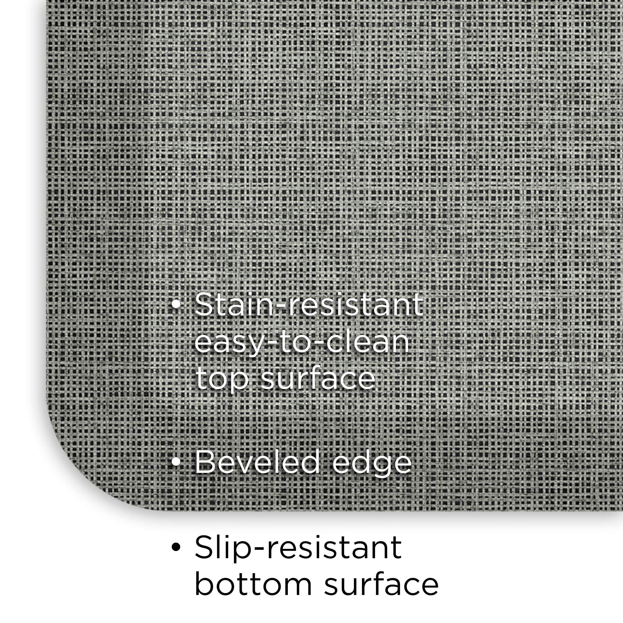 Newlife By Gelpro Decorative Foam Floor Mat, 20 X 32, Patina Grey