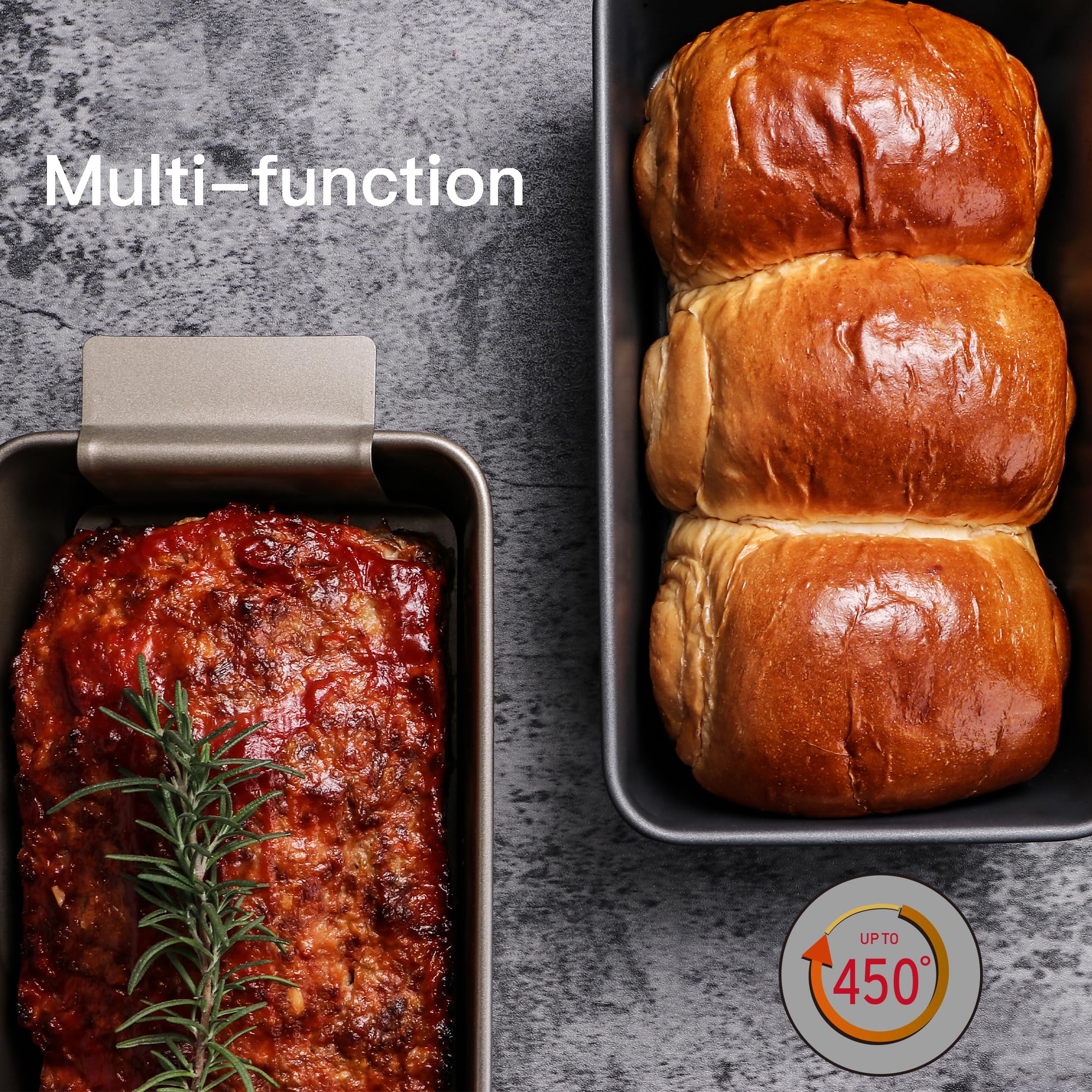 Hongbake Meatloaf Pan With Drain Tray, 9 X 5 Inches Loaf Pans With Insert, Nonstick Meat Loaf For Baking, Reduce The Fat And Kic