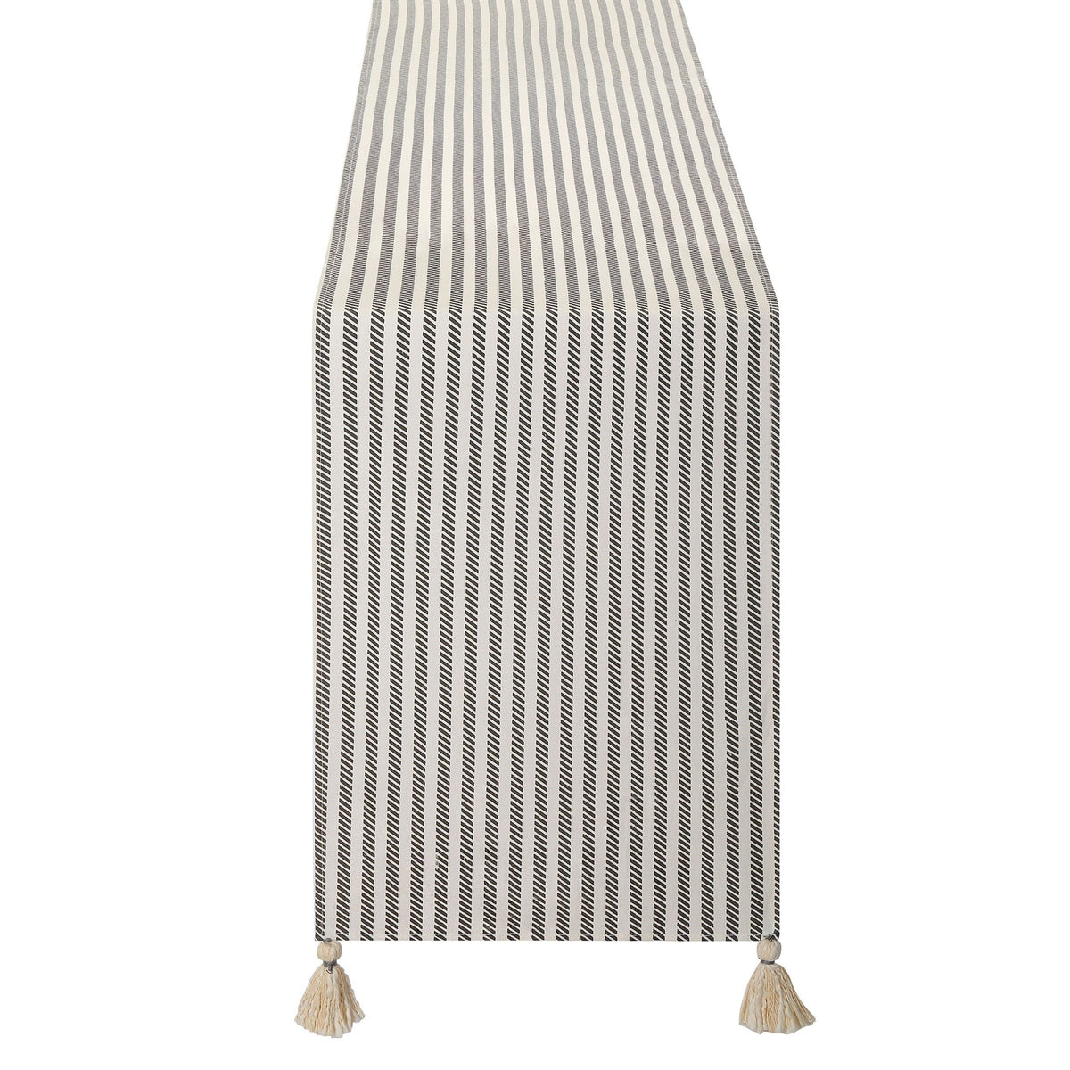 Folkulture Table Runner 108 Inches Long With Tassels For Home Dining Table, Farmhouse Style D  Cor Or Kitchen, 100% Cotton Boho