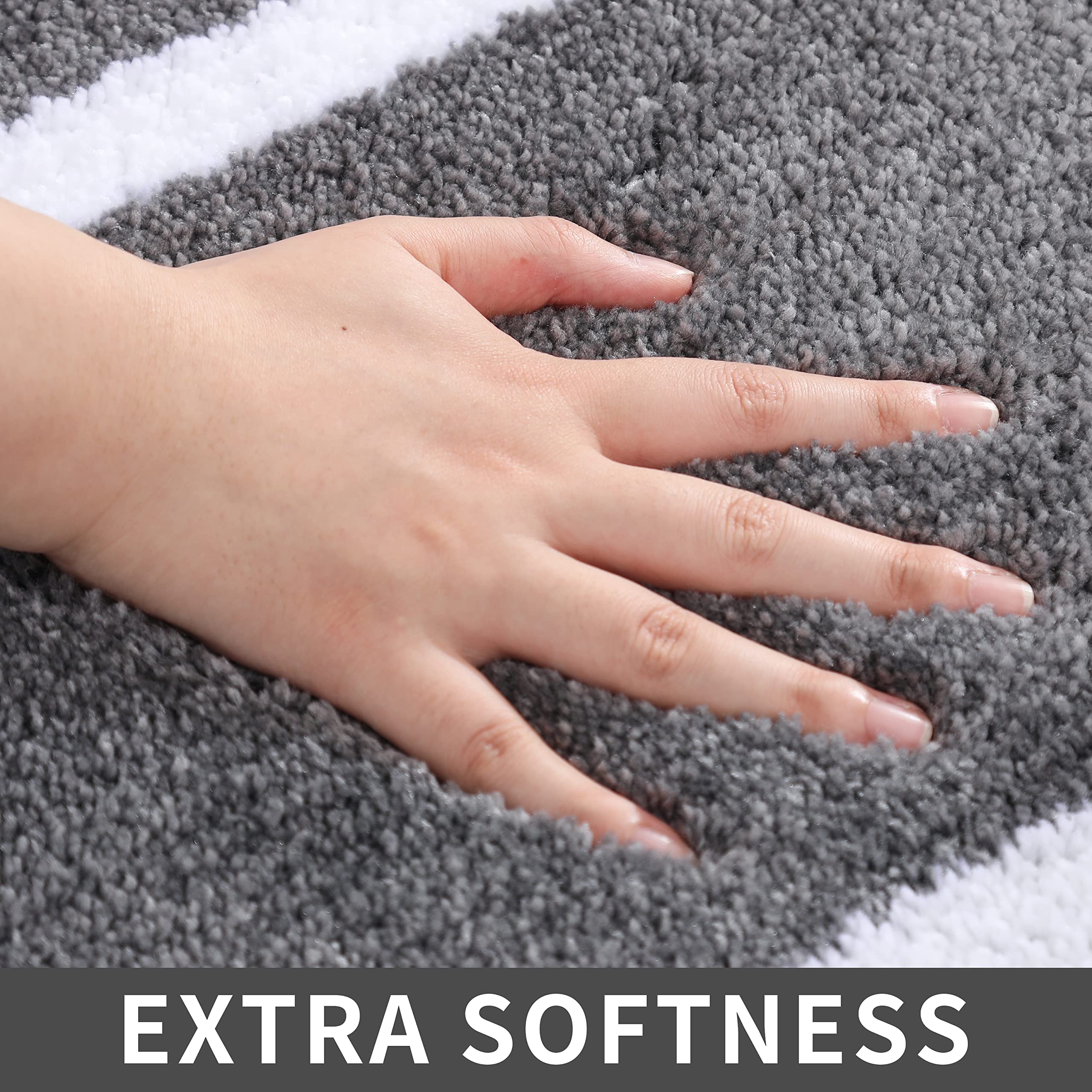 Cosy Homeer Extra Thick Bath Rugs - Anti-Slip Bath Linen Sets Mats Soft Plush 100% Strong Mirco Polyester Mat Living Room Bathro
