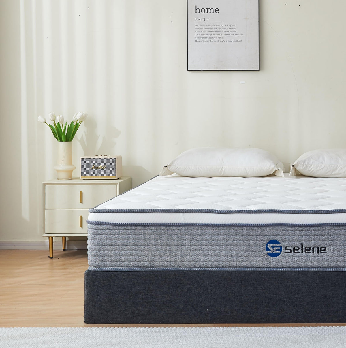 Selene Bedding Full Size Mattress, 10 Inch Mattress Full With Pocket Spring And Memory Foam For Pressure Relief, Motion Isolatio