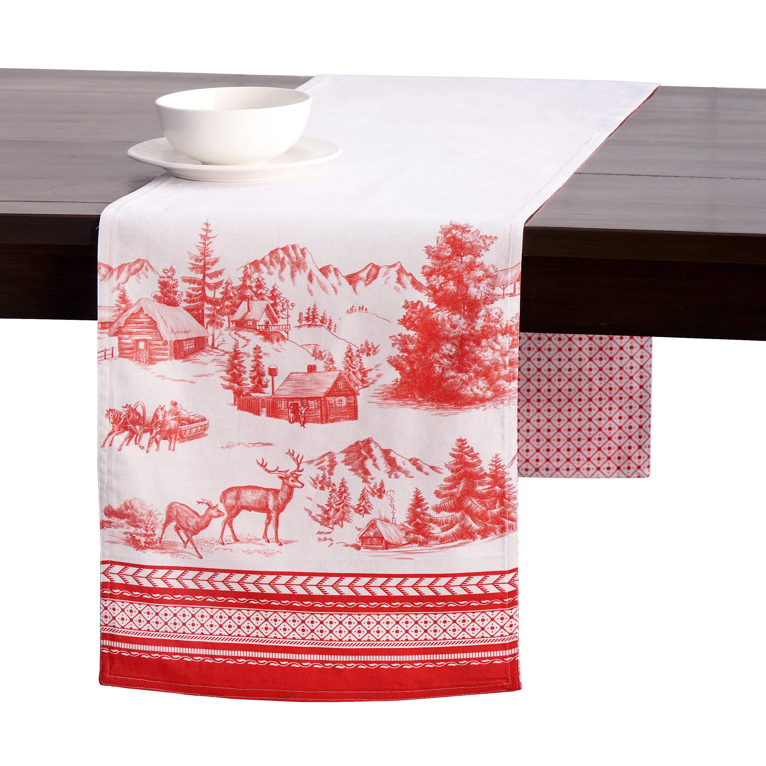 Maison D' Hermine Tablerunner 100% Cotton Table Runner Decorative Table Covers For Mothers Day Gifts, Dining, Wedding, Buffet, W