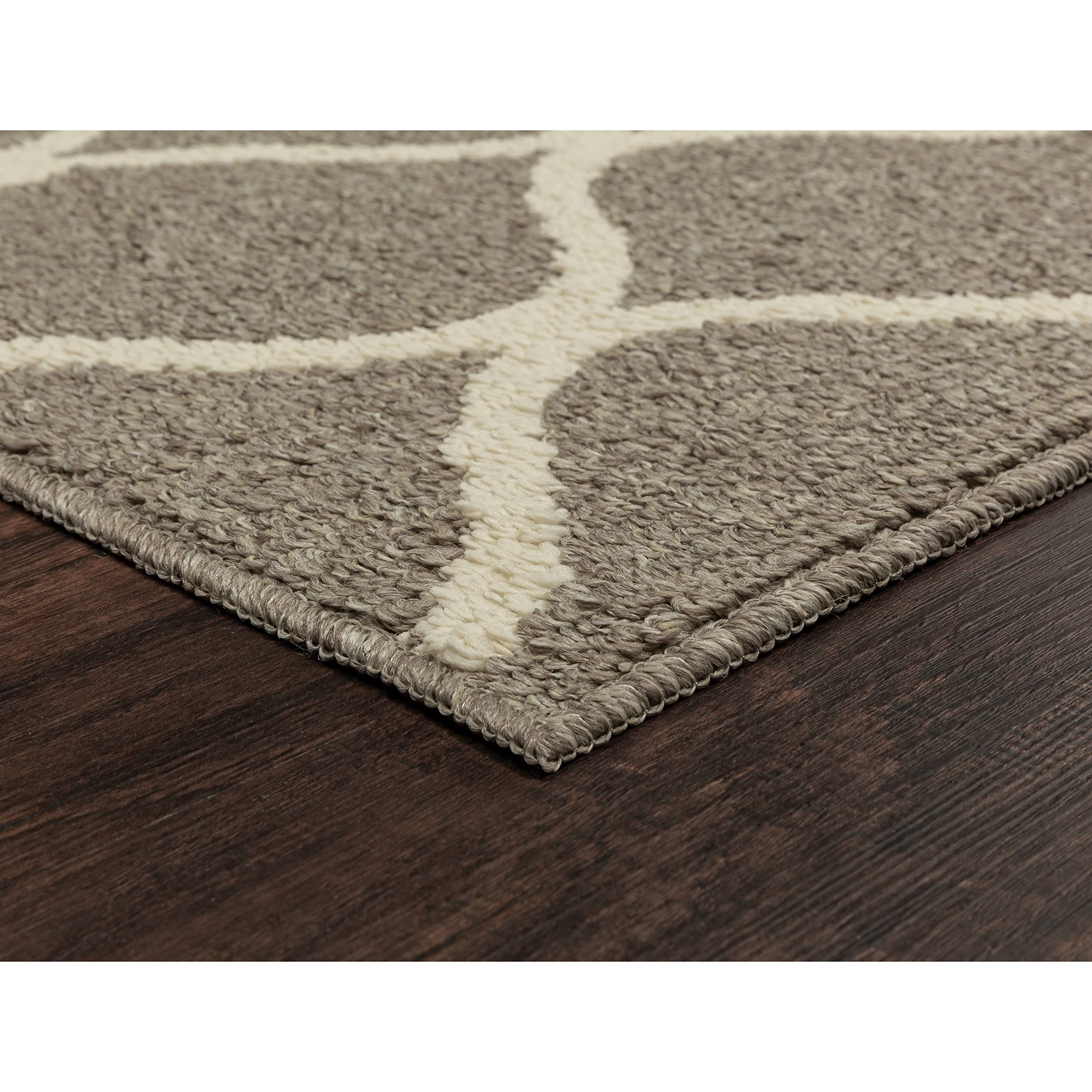 Maples Rugs Rebecca Contemporary Runner Rug Non Slip Hallway Entry Carpet [Made in USA], 26 x 10, Koala