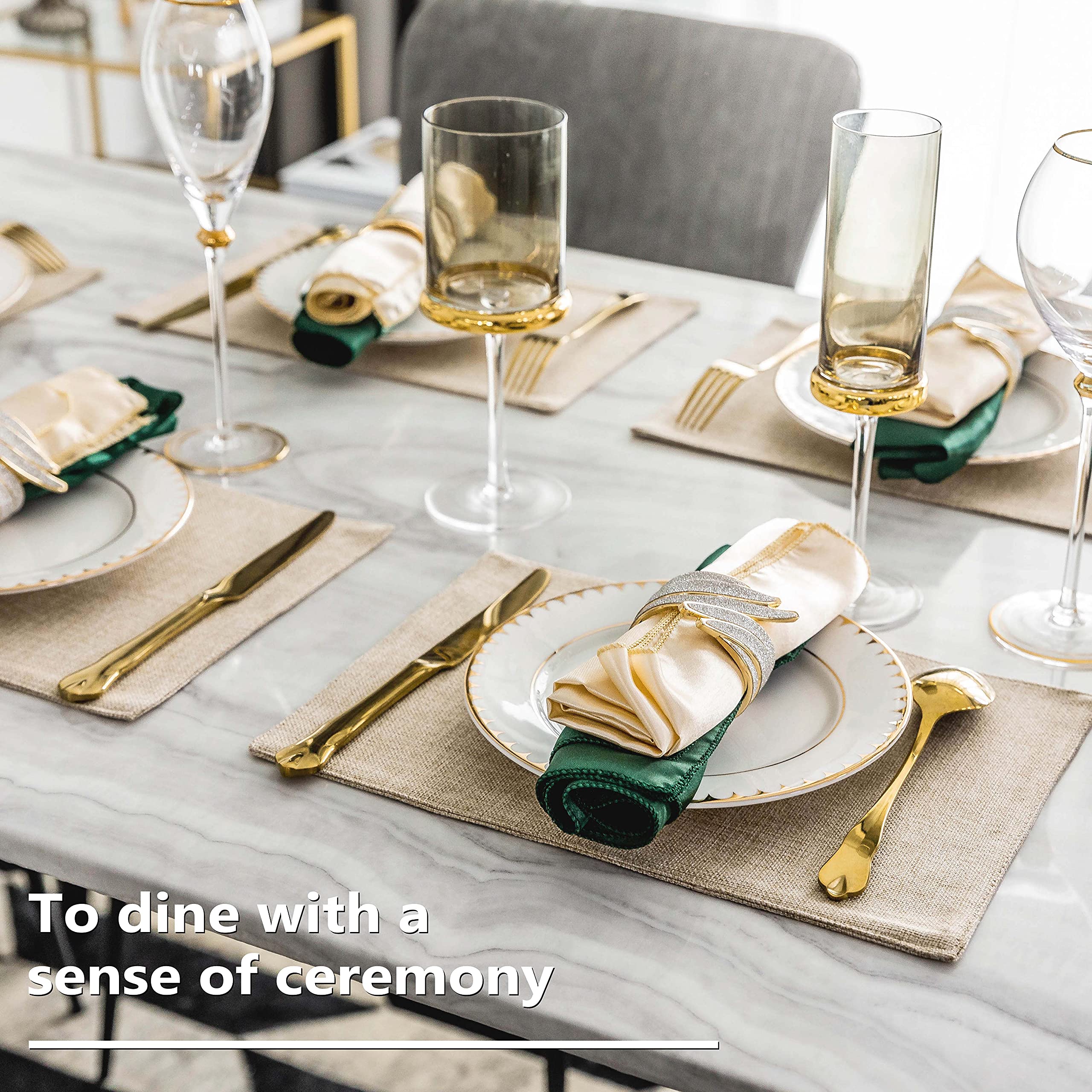 Home Brilliant Burlap Linen Placemats Set Of 6 Plate Mats Heat Resistant Dining Table Cloth Placemats Washable Kitchen Table Mat