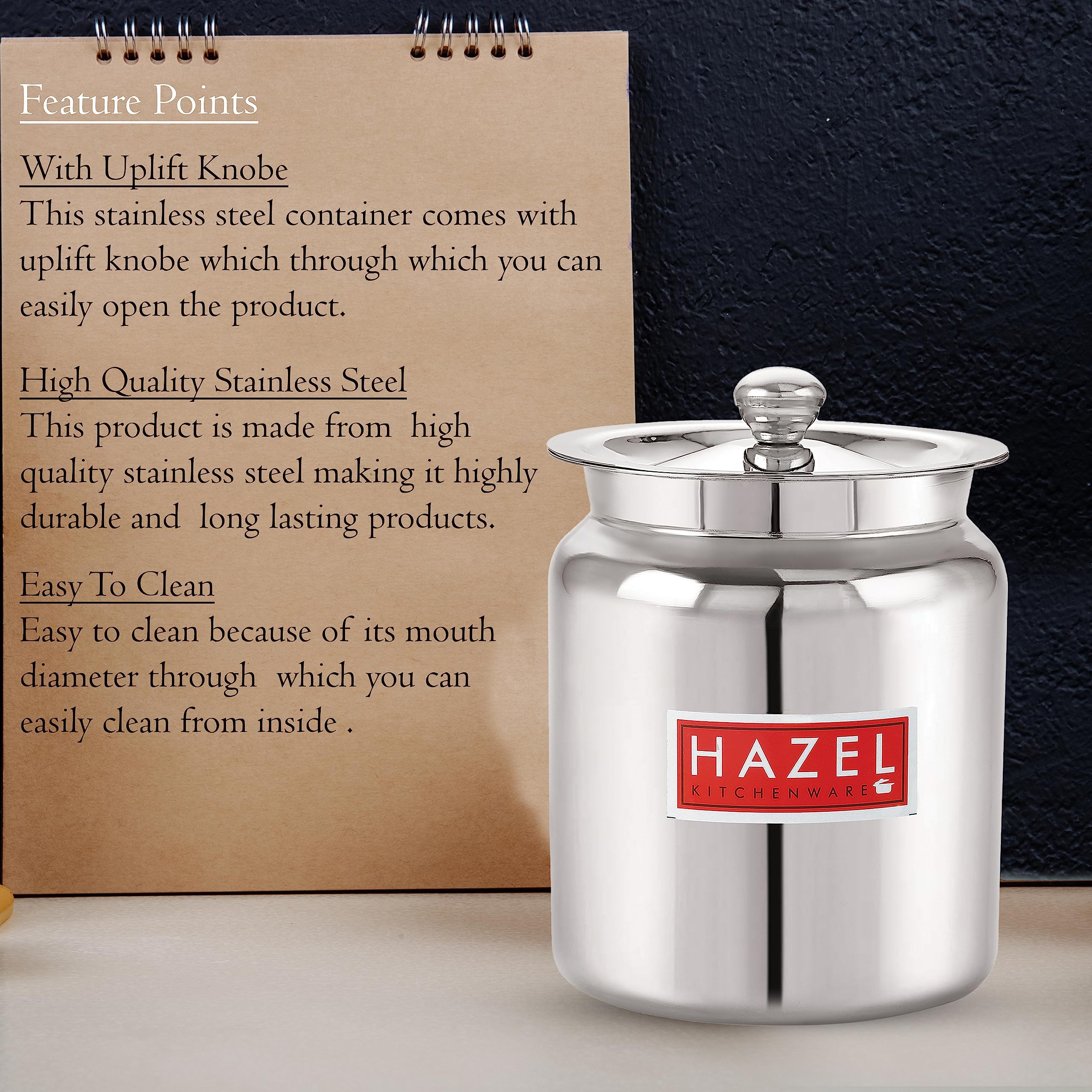 Hazel Stainless Steel Oil And Ghee Container For Kitchen | 600 Ml Multipurpose Oil Container