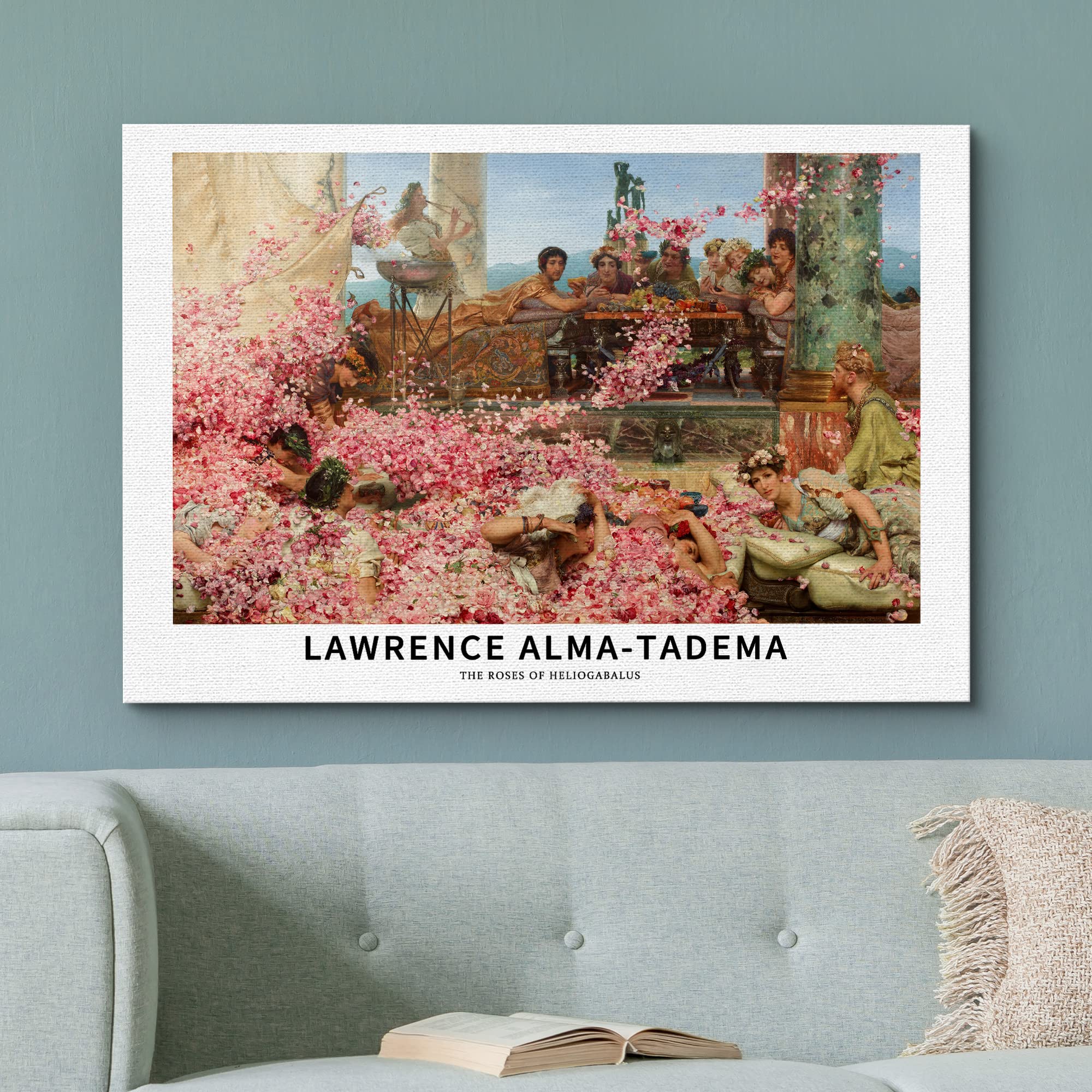 Wall26 Canvas Print Wall Art The Roses Of Heliogabalus By Alma-Tadema Historic Classical Illustrations Fine Art Decorative Vinta