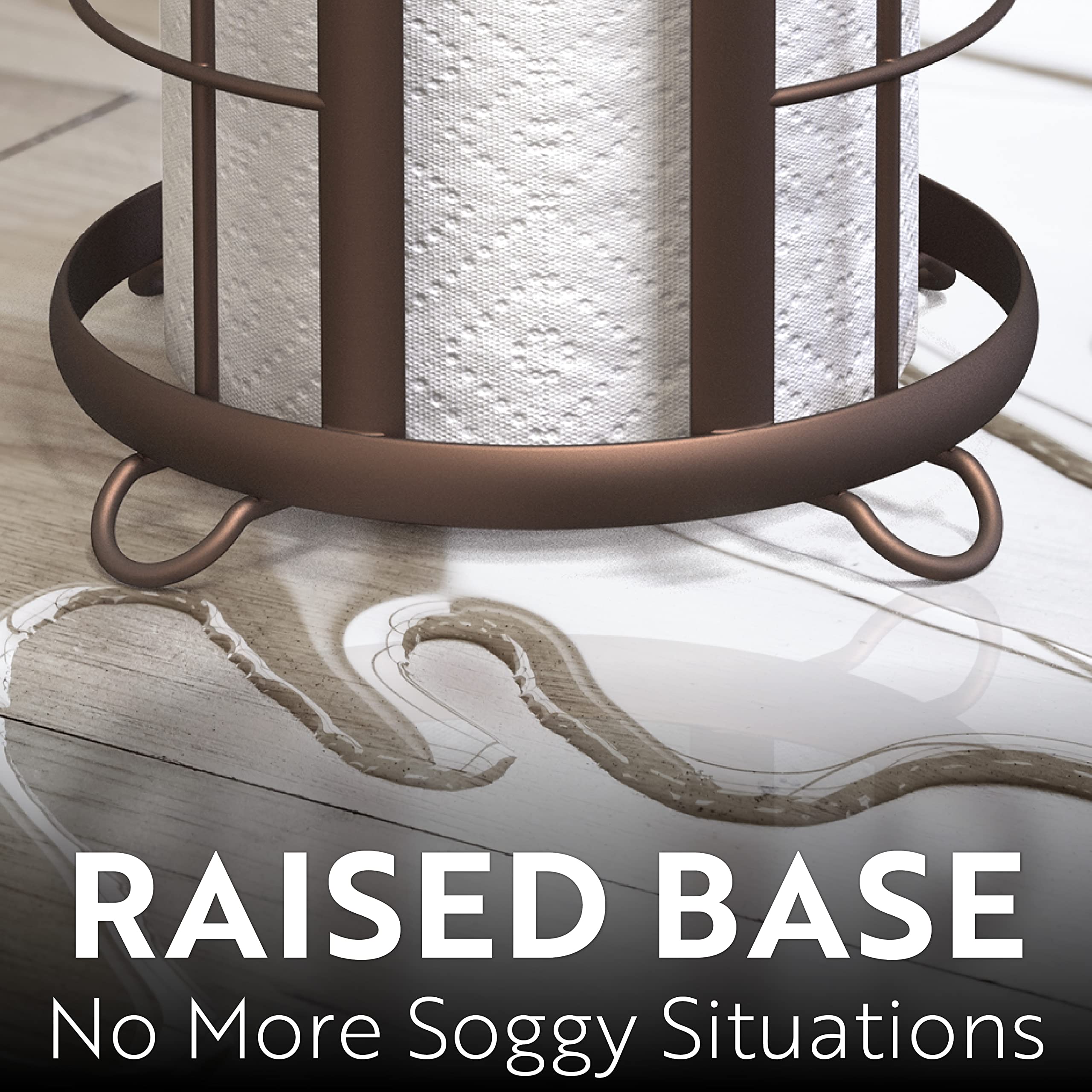 Brookstone, Bronze Toilet Paper Holder, Freestanding Bathroom Tissue Organizer, Minimalistic Storage Solution, Modern & Stylish