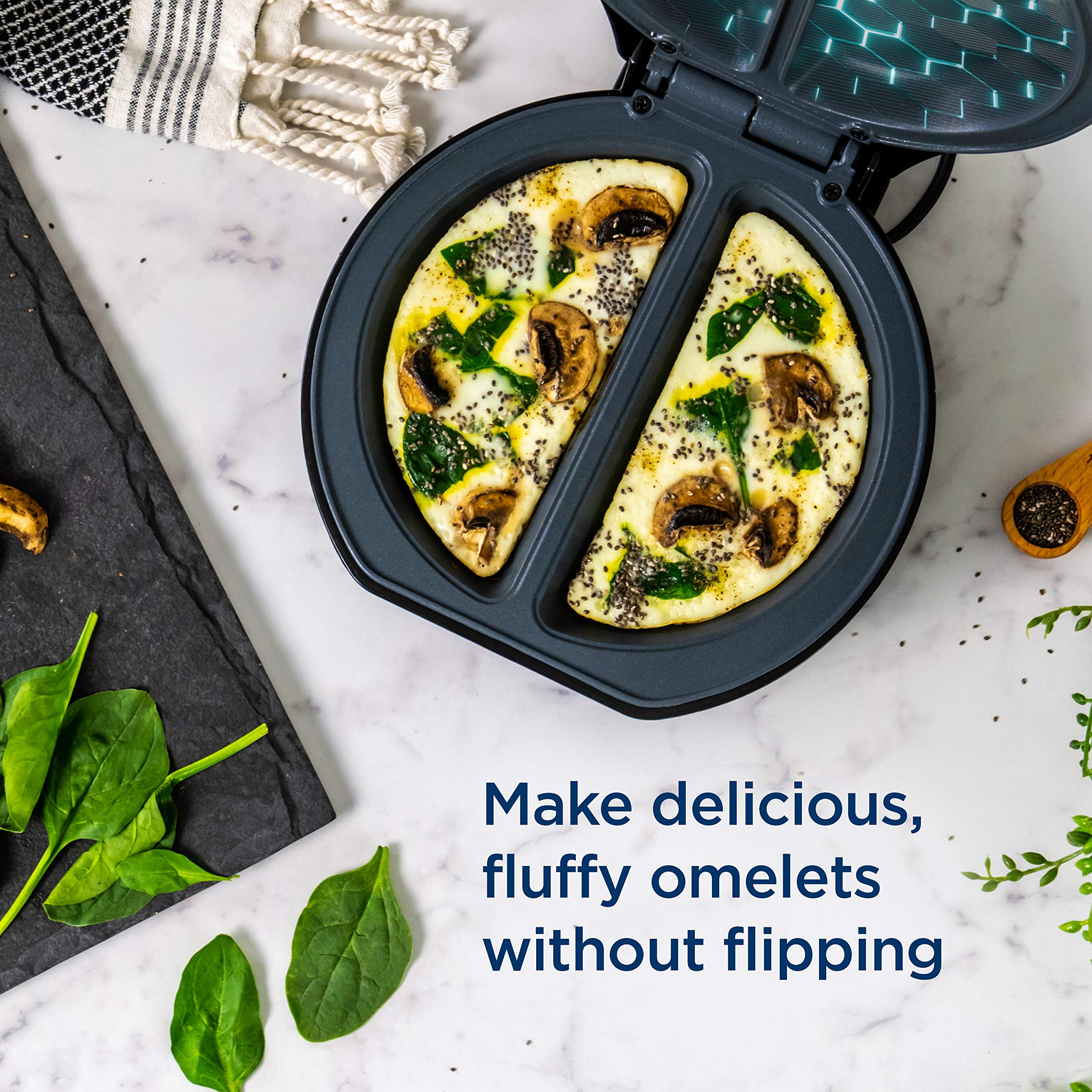 Oster Ckstoml2S-Dm Diamondforce Electric Omelet Maker, Small, Black