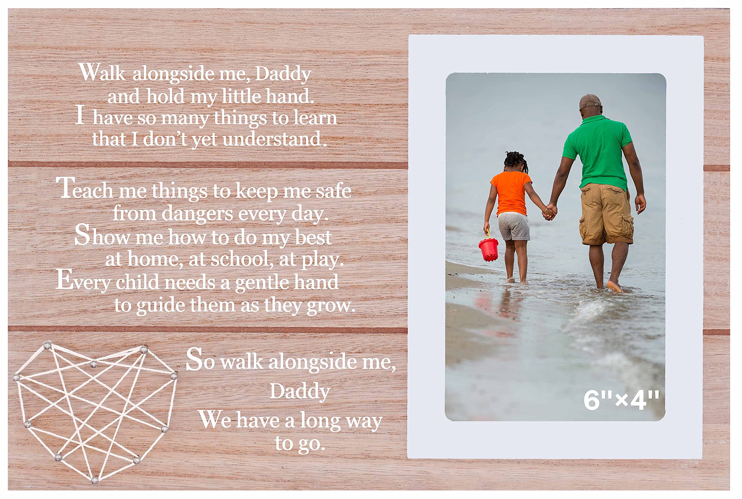NZY Fathers Day Gifts for Daddy-Father Keepsake-Dad Presents-Birthday Thank You Christmas Gifts for Dad-Walk Alongside Me,Daddy