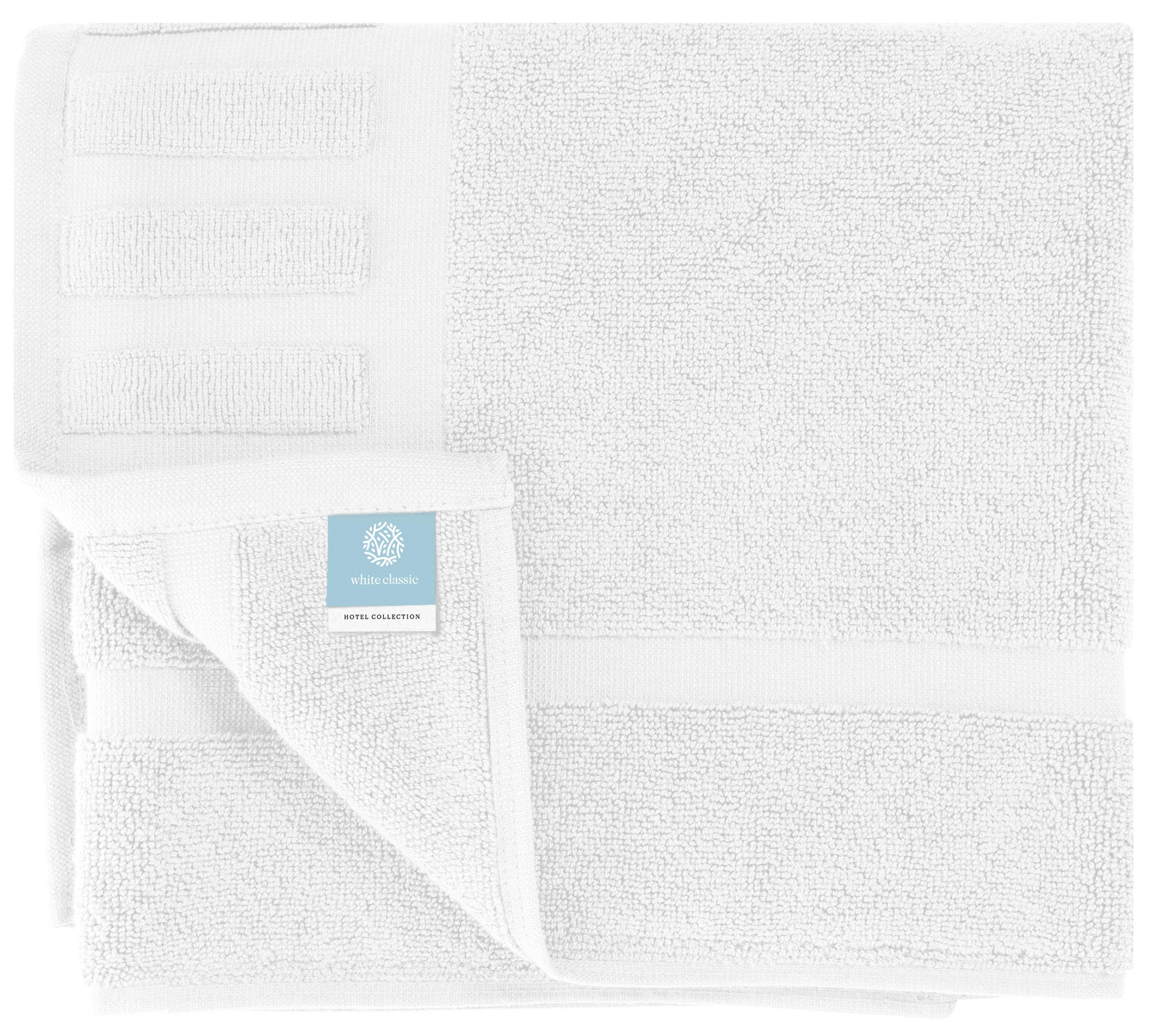 White Classic Luxury Bath Mat Floor Towel Set - Absorbent Cotton Hotel Spa Shower/Bathtub Mats [Not a Bathroom Rug] 22''x34'' | 2 Pack | Green