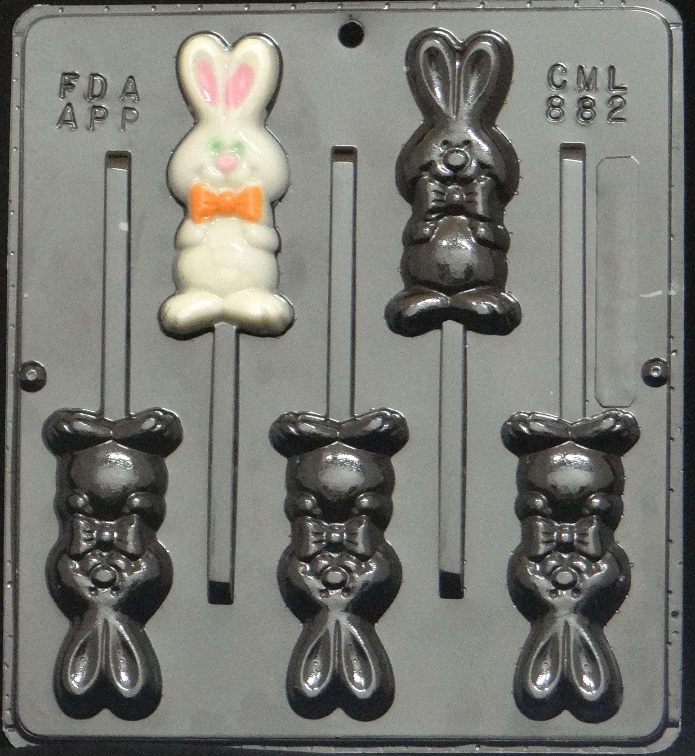 Candy Molds N More Easter Bunny Lollipop Chocolate Candy Mold 882