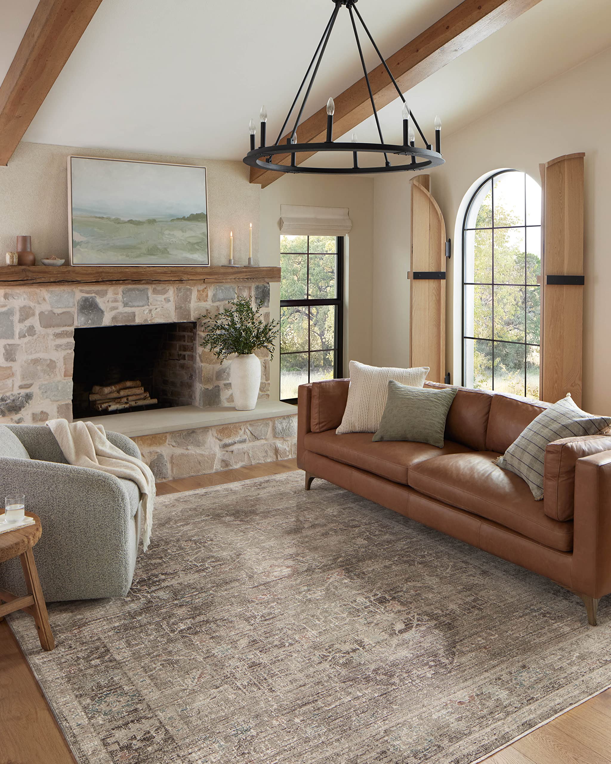 Loloi Magnolia Home by Joanna Gaines x Millie Charcoal/Dove 2-7 x 14 Runner Rug
