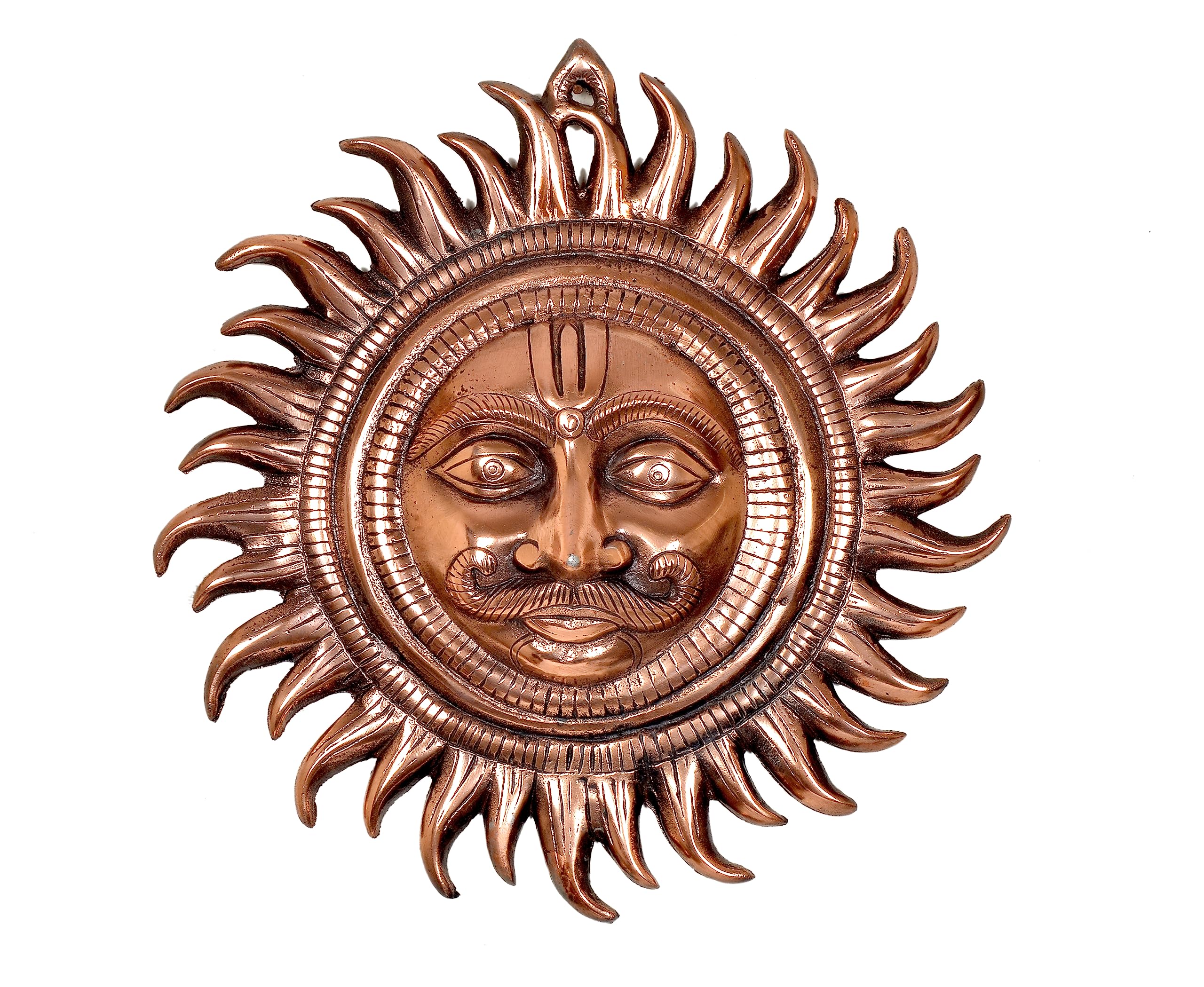 Aona Metal Sun Statue For Wall Hanging Home Decor | Height : 13.5 Inches (Large)