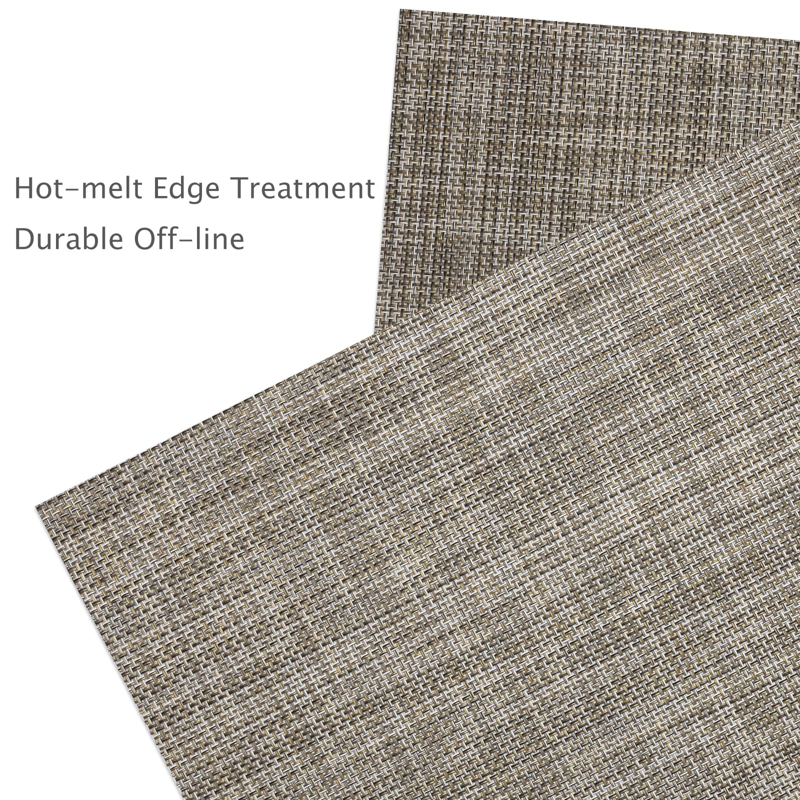 Myir Jun Placemats Set 4, Place Mats Indoor Set Of 4 Table Mats Non-Slip Heatproof Woven Placemats For Dining Table Fabric Place