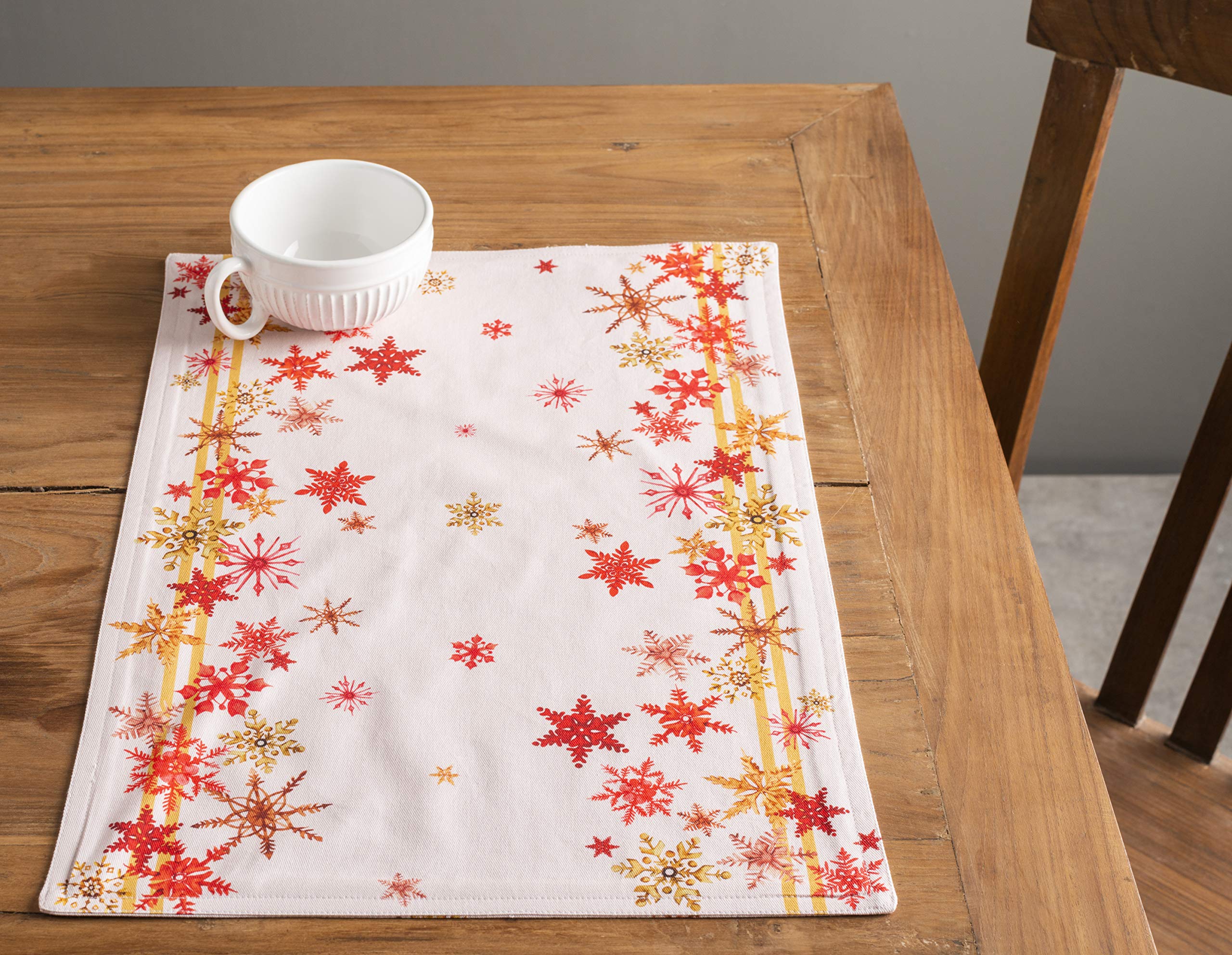Maison D' Hermine Placemat 100% Cotton Decorative Placemats Washable Cloth Placemats, Home, Wedding, Restaurant & Camping, Cryst