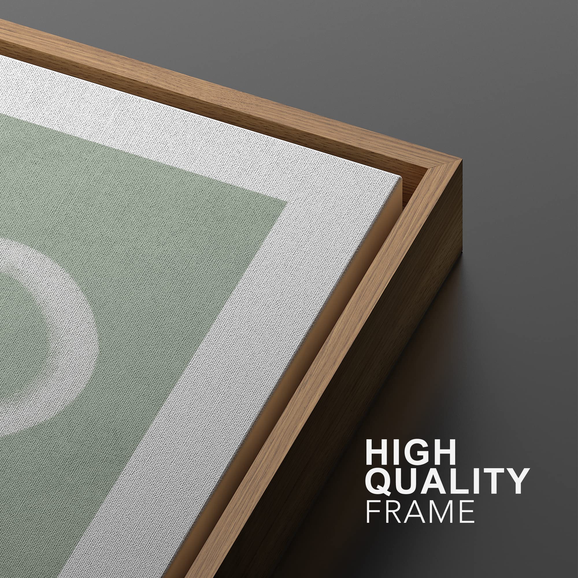 SIGNWIN Framed Wall Art Print Set White Line Over Contrasting Green Background Abstract Swirly Digital Art Modern Art Mid-Century Modern Expressive for Living Room  Bedroom  Office - 24''x36''x2 Panels