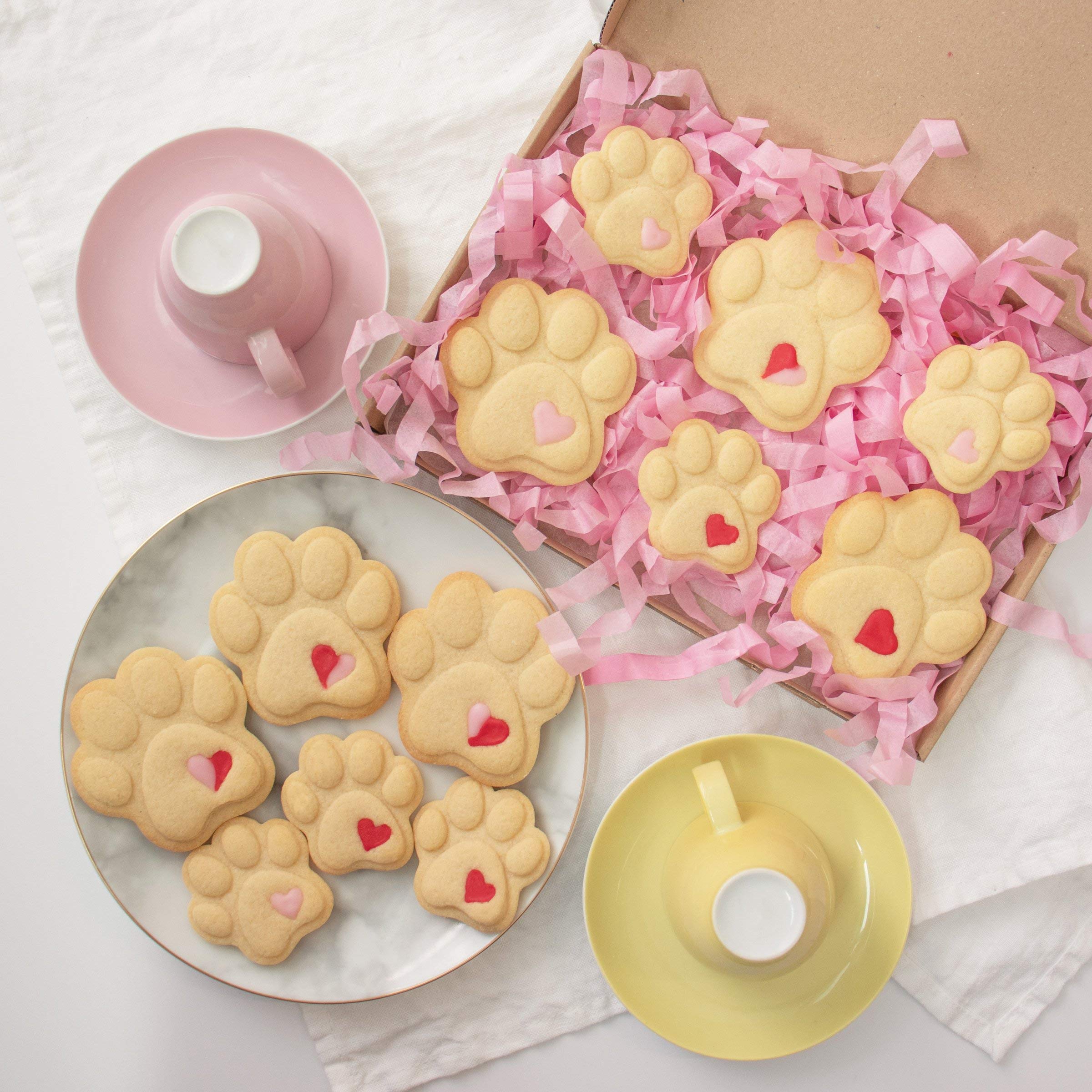 Set Of 2 Cute Paw Cookie Cutters (Small And Large Size), 2 Pieces - Bakerlogy