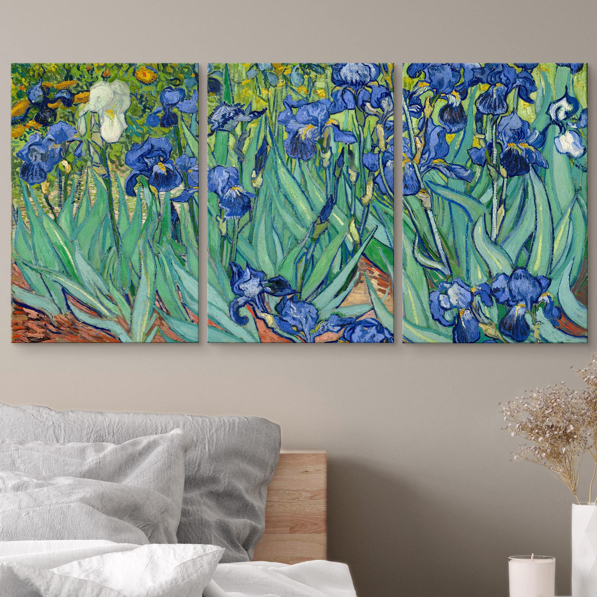 Wall26 Canvas Print Wall Art Set Irises By Vincent Van Gogh Nature Wilderness Illustrations Fine Art Relax/Calm Multicolor For L