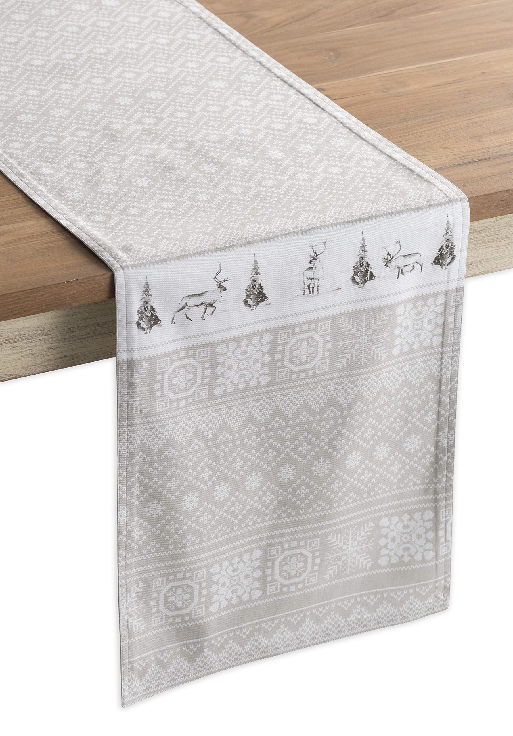 Maison D' Hermine Tablerunner 100% Cotton 14.50Inch X 90Inch Decorative Table Runner, Dining, Holiday, Buffet, Cozy Christmas (S
