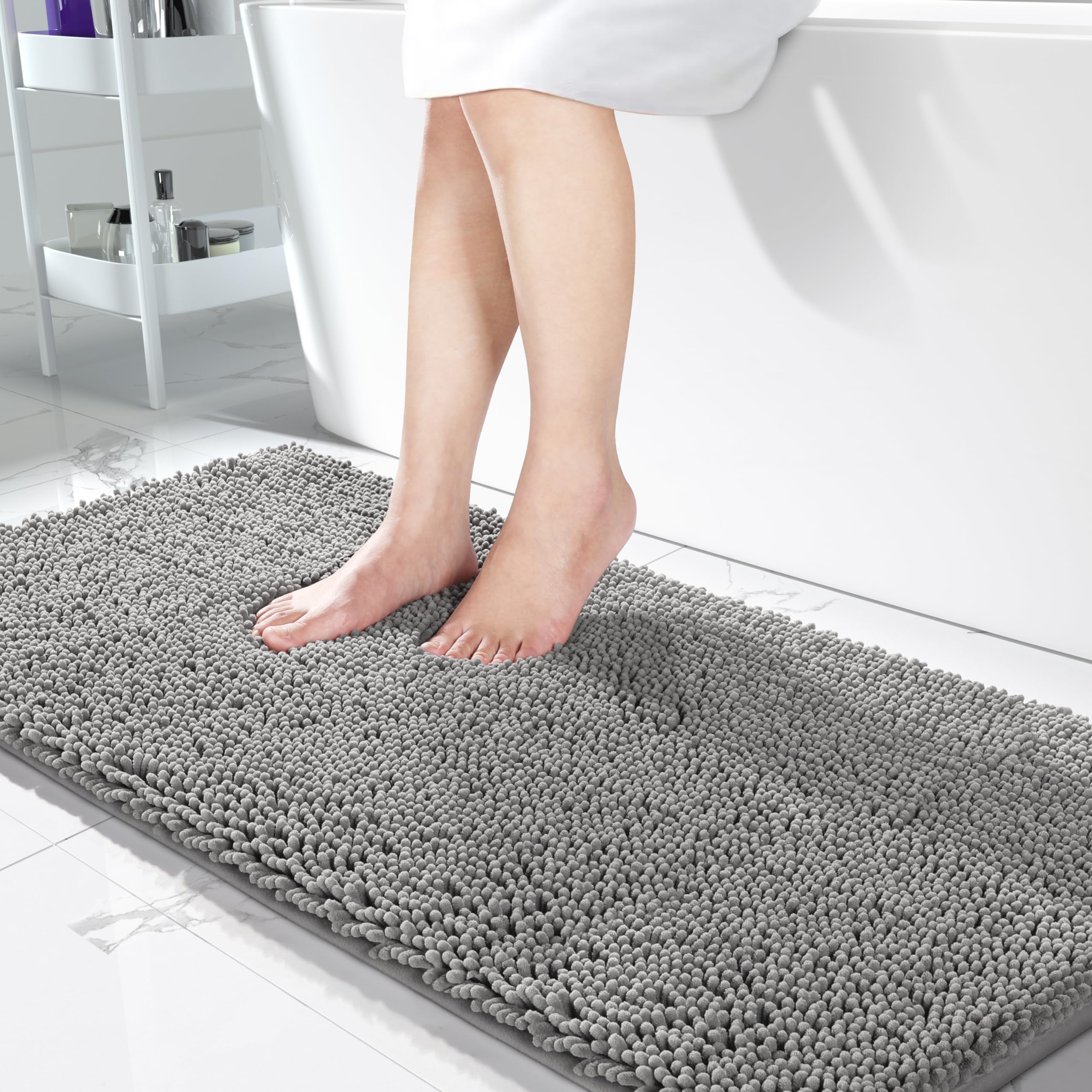 Yimobra Bathroom Rugs, 36 ' ' X 24 ' ', Extra Soft Chenille Bath Rugs, Non-Slip, Water Absorbent, Bath Mats For Bathroom Floor,