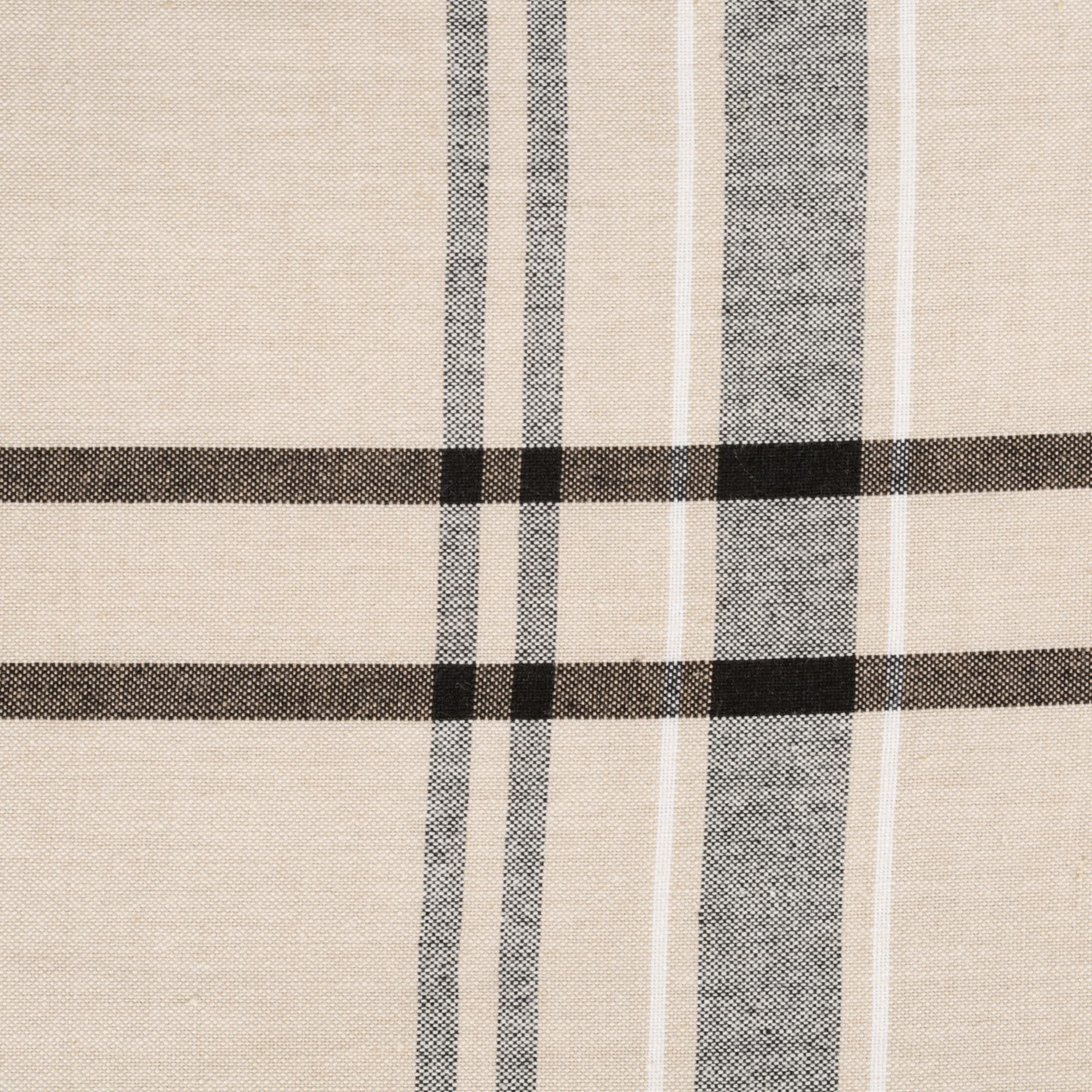 DII Black French Stripe Tablecloth