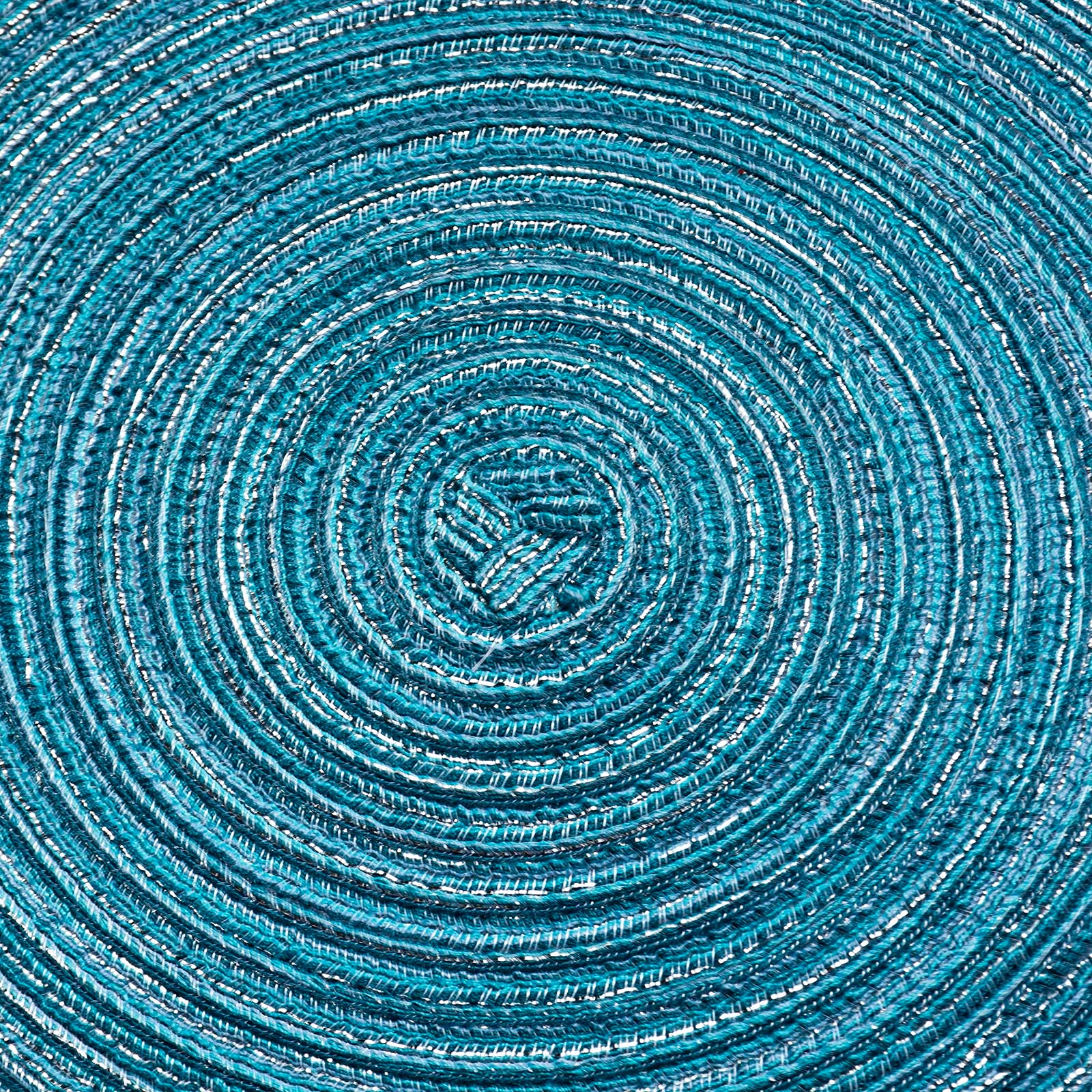 Ahhfsmei Round Placemats Set Of 6 Round Braided Place Mats 15 Inch Table Mats For Dining Tables Washable Heat Resistant Place Ma