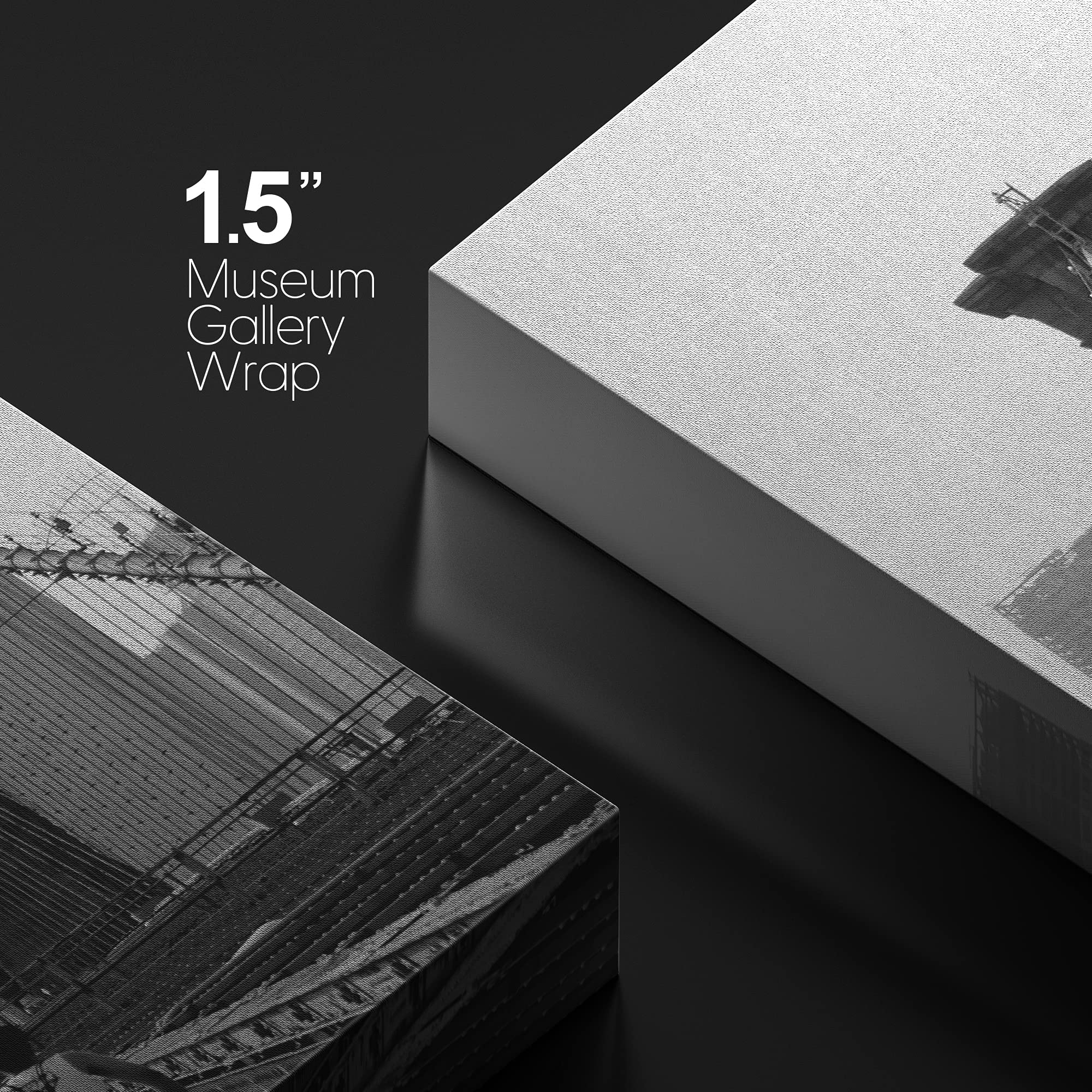 Wall26 Canvas Print Wall Art Pop Of Color Brooklyn Bridge & Flag Architecture & Maps Cities Photography Realism Chic Scenic Rela