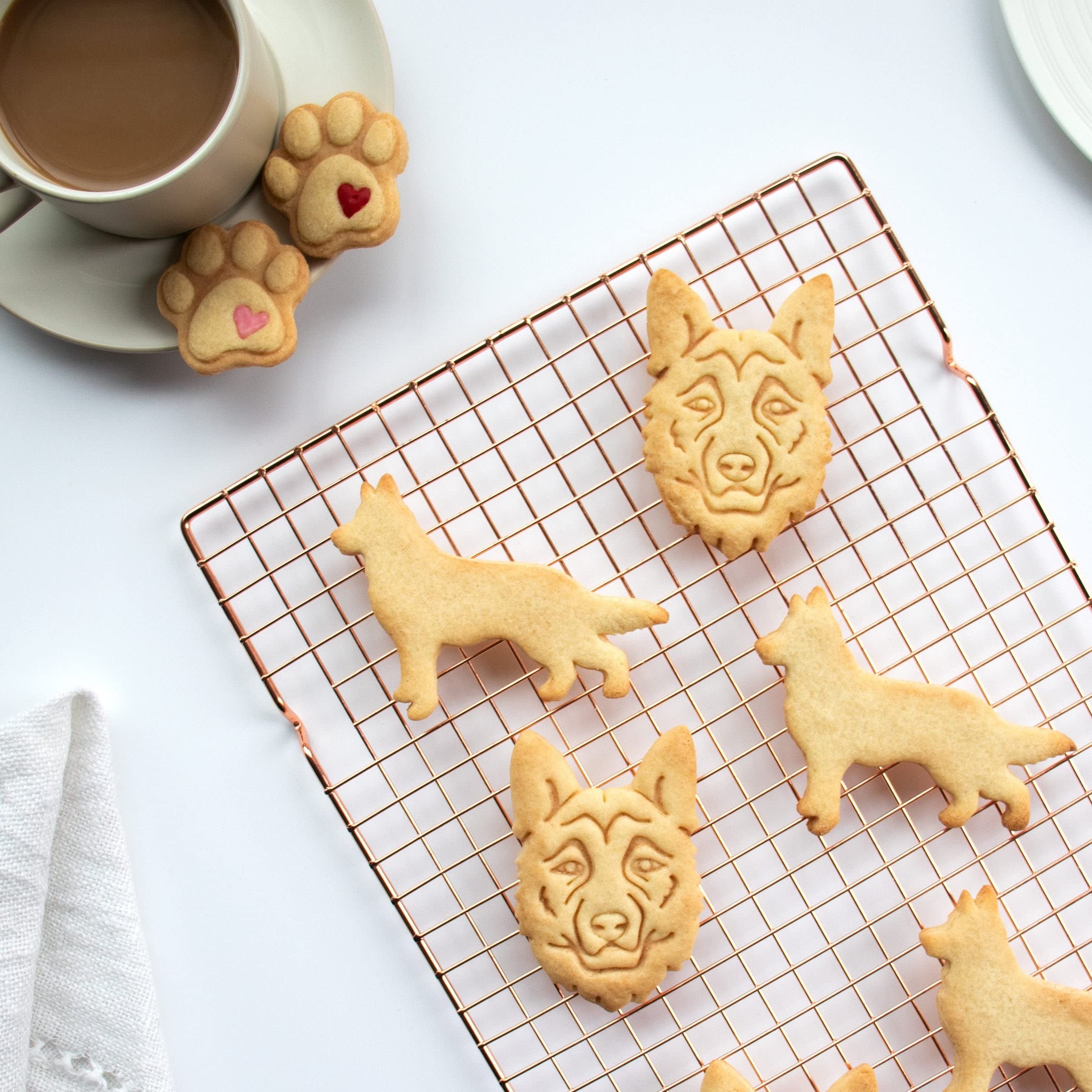 Set Of 2 German Shepherd Cookie Cutters (Designs: Face & Body), 2 Pieces - Bakerlogy