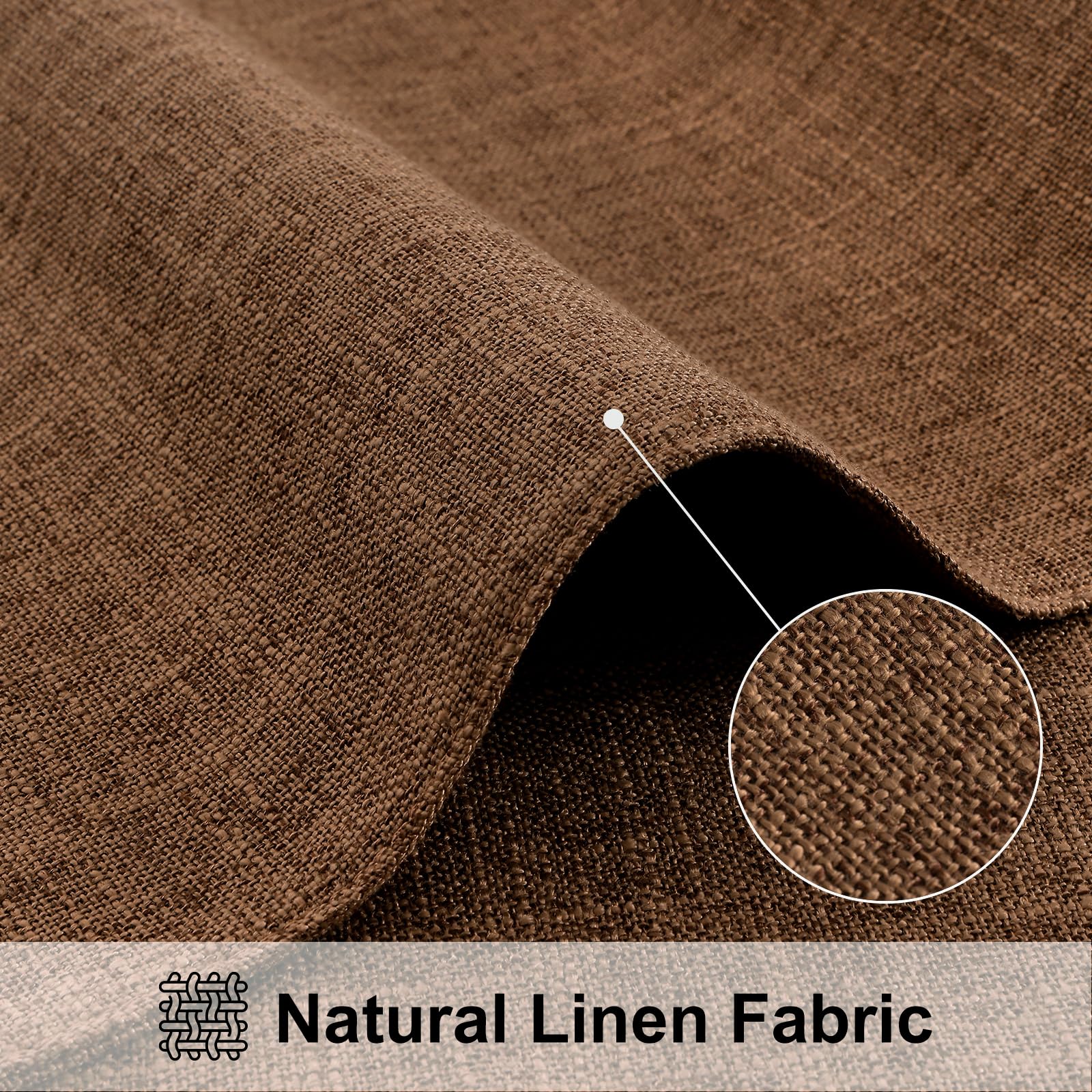 Homing Brown Cloth Placemats Set Of 4 - Cotton Linen Blend Washable Farmhouse Dining Table Mats For Indoors & Outdoors, Easy To