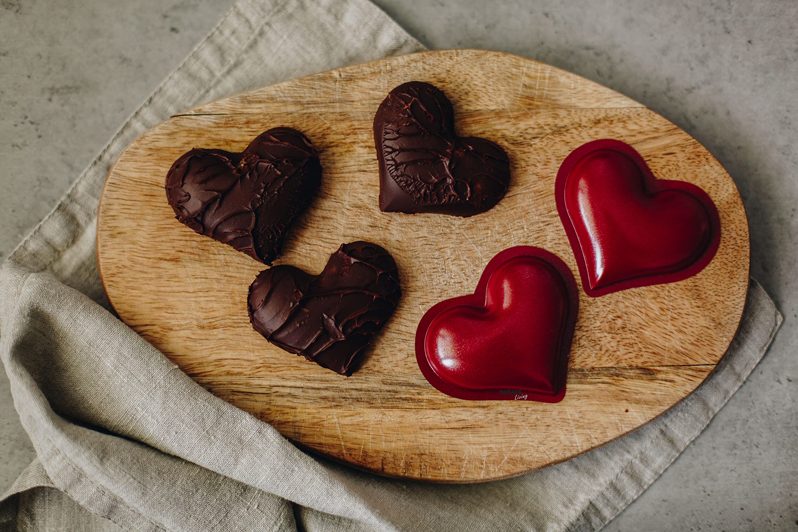 Culimi Mini Tart Pan Heart - 20 Piece Batticuori Cuore Tartelette Form Tin For Baking - Non-Stick Coating Love Tin