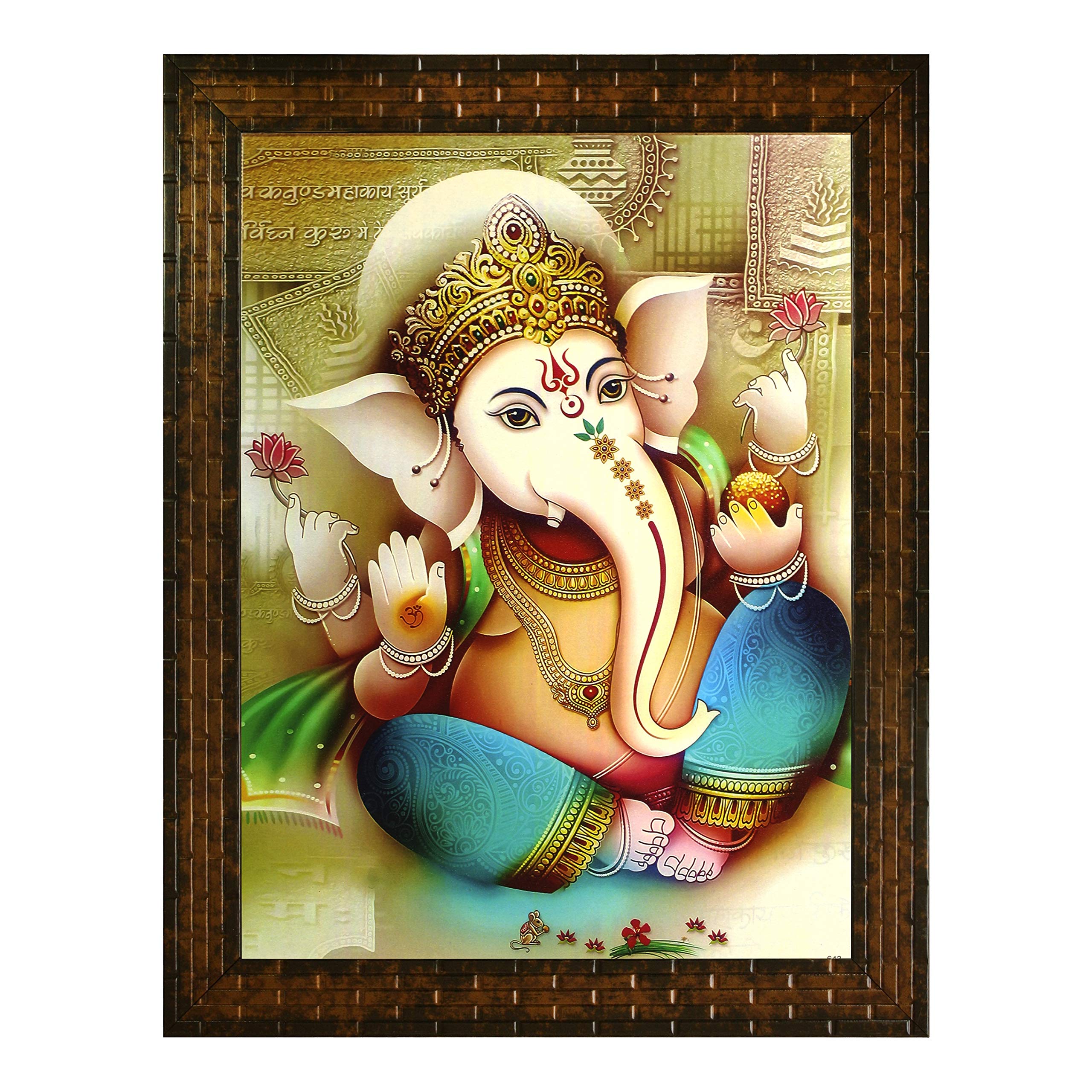 Indianara Religious Painting -Synthetic Wood, 27x30.5x1cm, Multicolour (GB7)